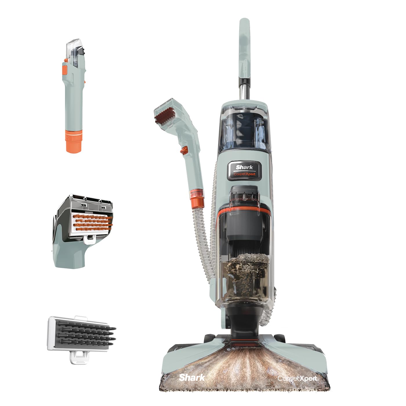 Shark CarpetXpert Deep Clean Carpet Cleaner with Built-In Stain Remover | 3 Cleaning Tools & Full-Size Formula | Powerful 960W Motor | Removes Dirt, Grime & Tough Stains | Fast Drying & Lightweight (2.3L Tank, Grey) | Perfect for Home, Office & Pet Hair Cleaning