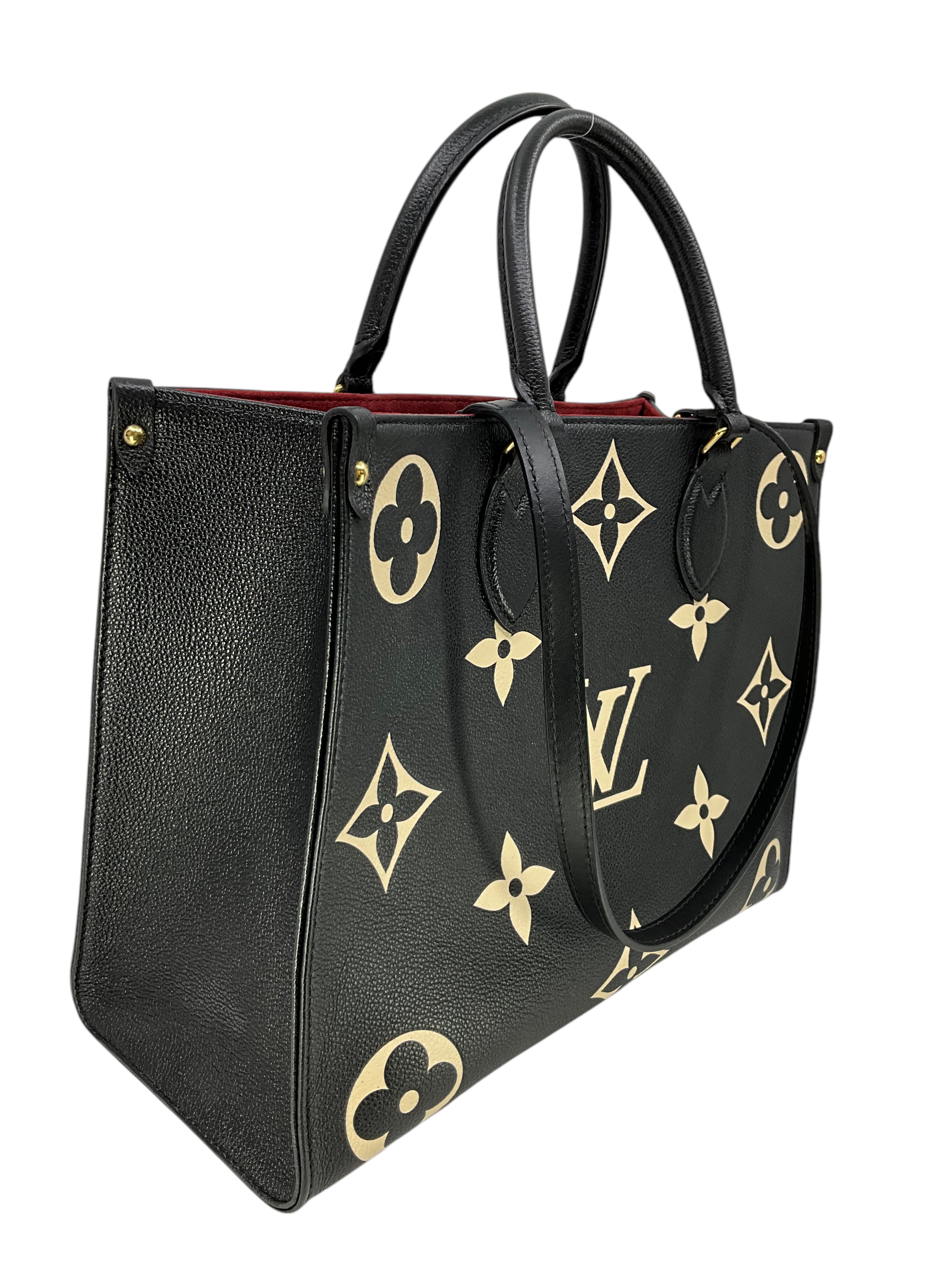 Louis Vuitton Giant Empreinte Monogram Onthego MM Tote Bag - Luxury Leather Handbag for Women, Perfect for Work, Travel & Everyday Use