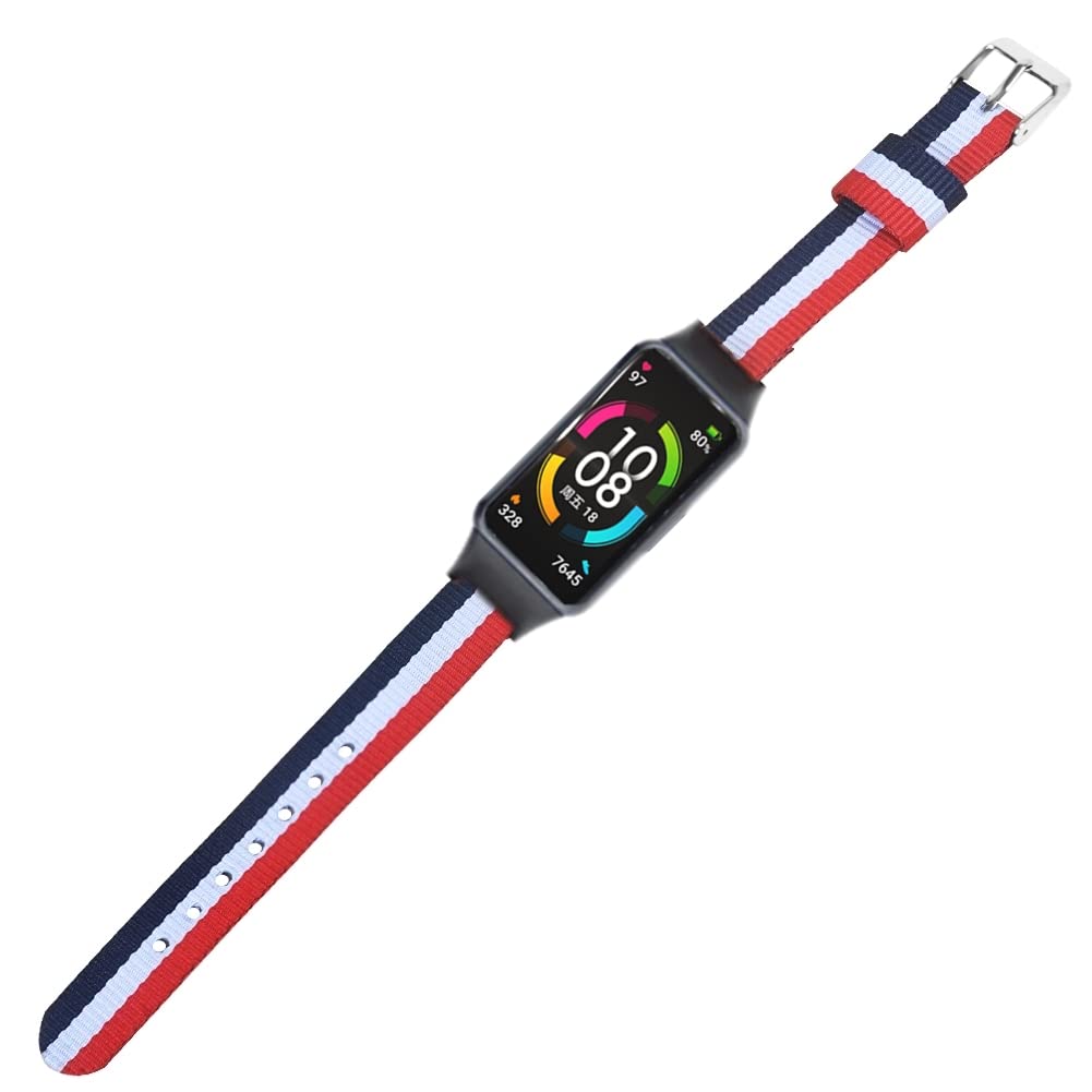 KangPlus Replacement Wristband for Honor Band 6 - Sporty Canvas Adjustable Strap with Installation Tool - Compatible with Huawei Band 6 Pro/Huawei Band 6 - Durable Fitness Tracker Band for Running, Gym & Daily Wear