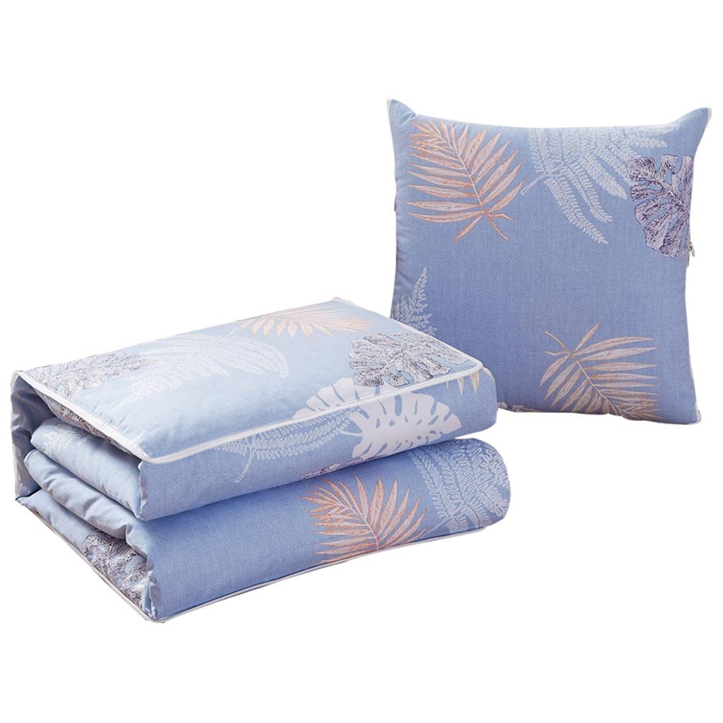 Dual-Use Cotton Cushion Pillow for Sofa, Bed, Car & Office - Soft Quilted Lunch & Nap Pillow - Decorative Throw Pillow Cover (Blue, 45x45x20cm) - Perfect for Home, Travel & Relaxation