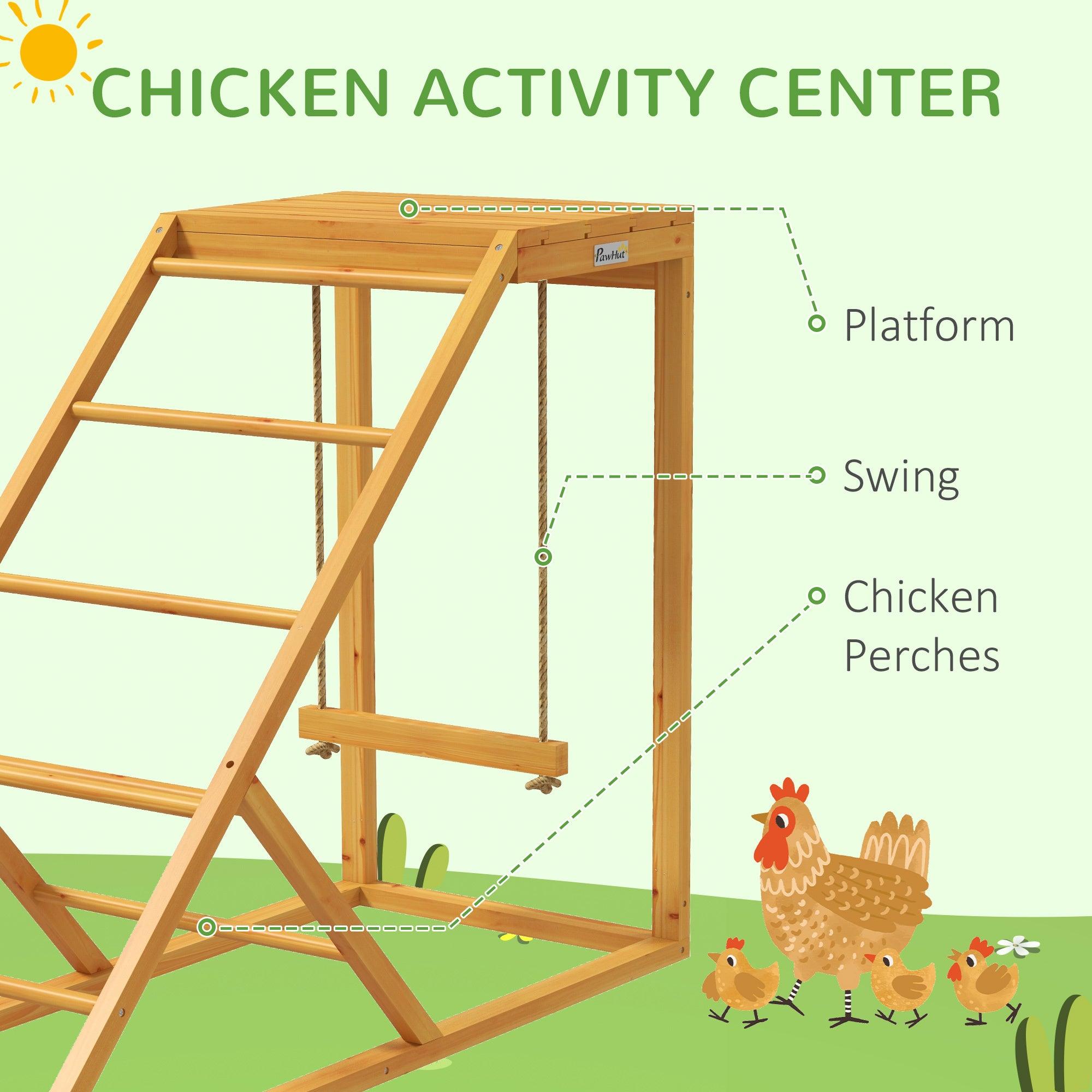 Healthy Chicken Swing Set with Perches & Ladder - Fun Coop Toy for Happy Hens | Perfect for Backyard Chicken Coops & Poultry Enrichment Activities