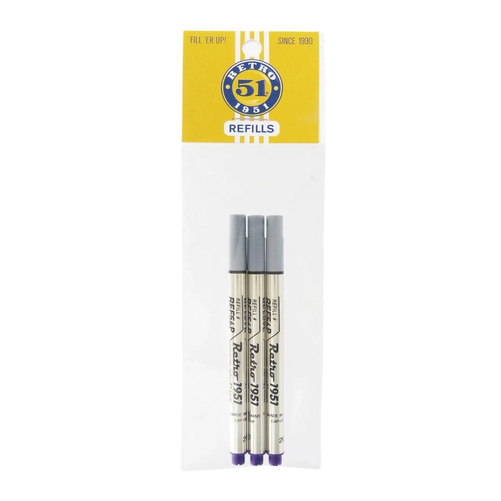 Retro 51 Tornado Capless Rollerball Pen Ink Refills - 3 Pack for Smooth Writing - Perfect for Office, Journaling & Gift Giving