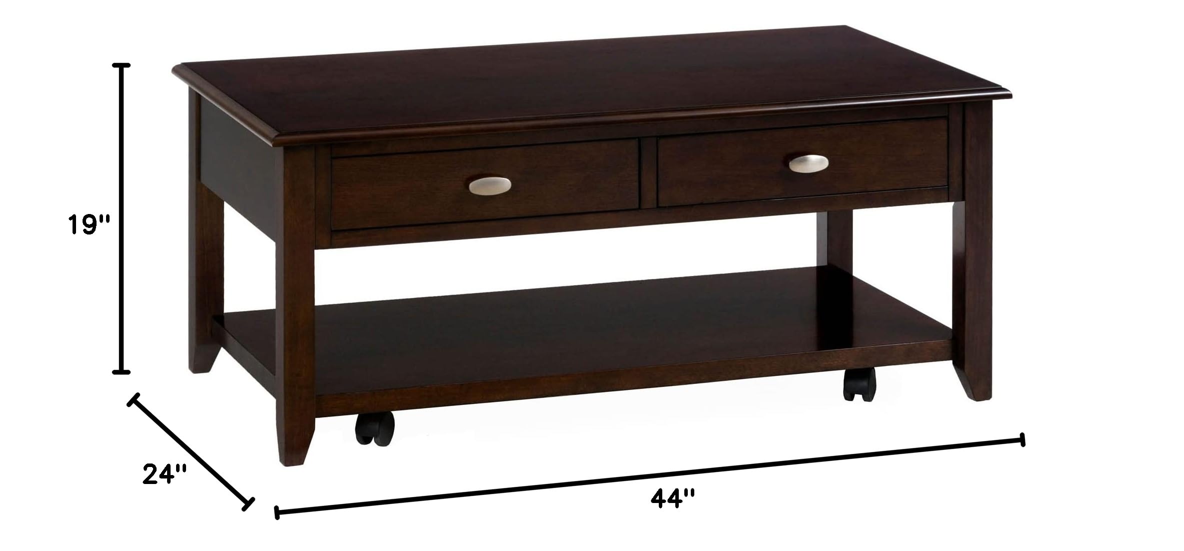 Contemporary Merlot Coffee Table 44