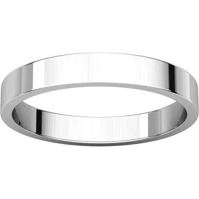 14K Gold 3mm Flat Wedding Band for Women - Elegant & Timeless Bridal Ring for Engagement, Anniversary & Everyday Wear