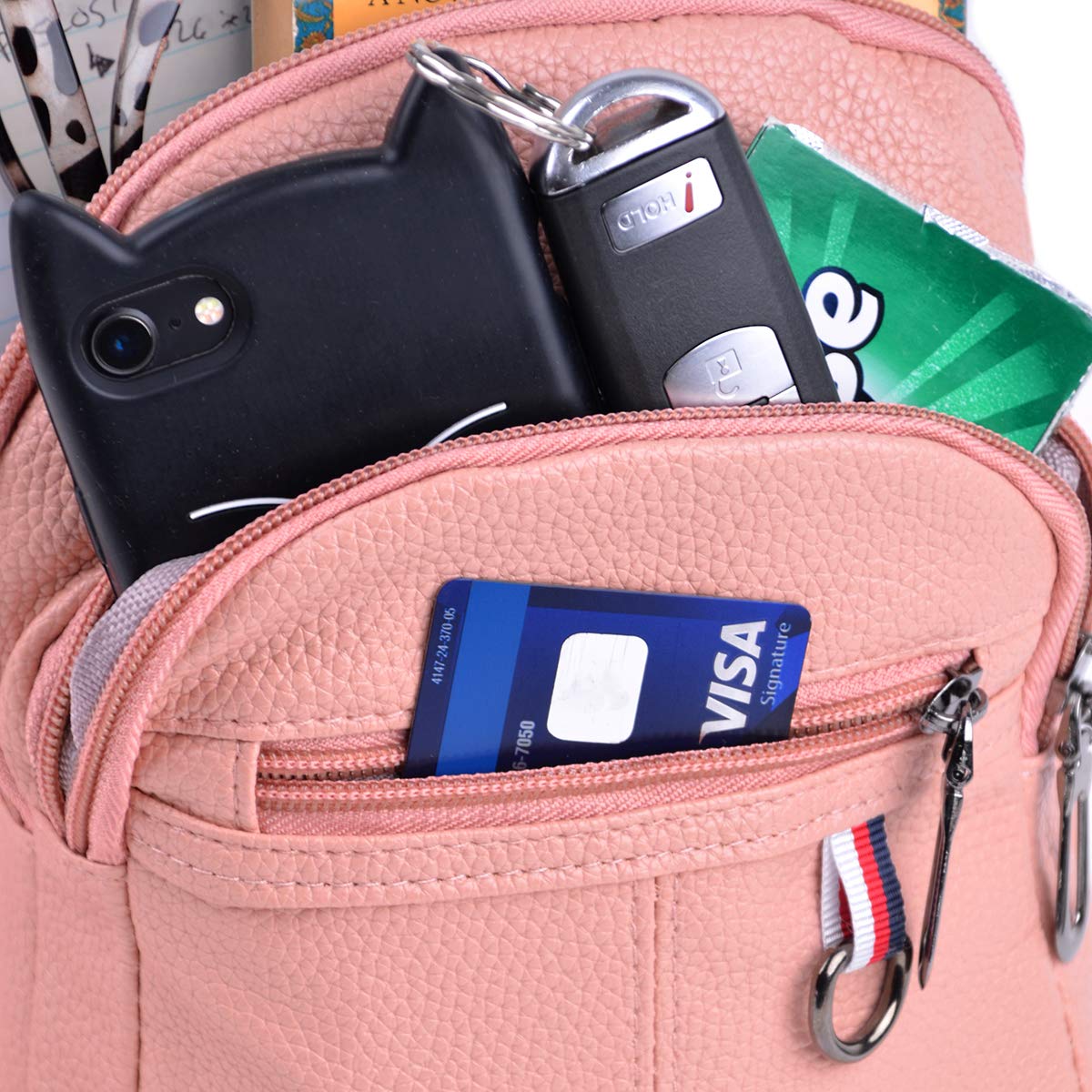 WESTEND Synthetic Leather Crossbody Sling Backpack - Adjustable Strap for Men & Women | Perfect for Travel, Work & Everyday Use