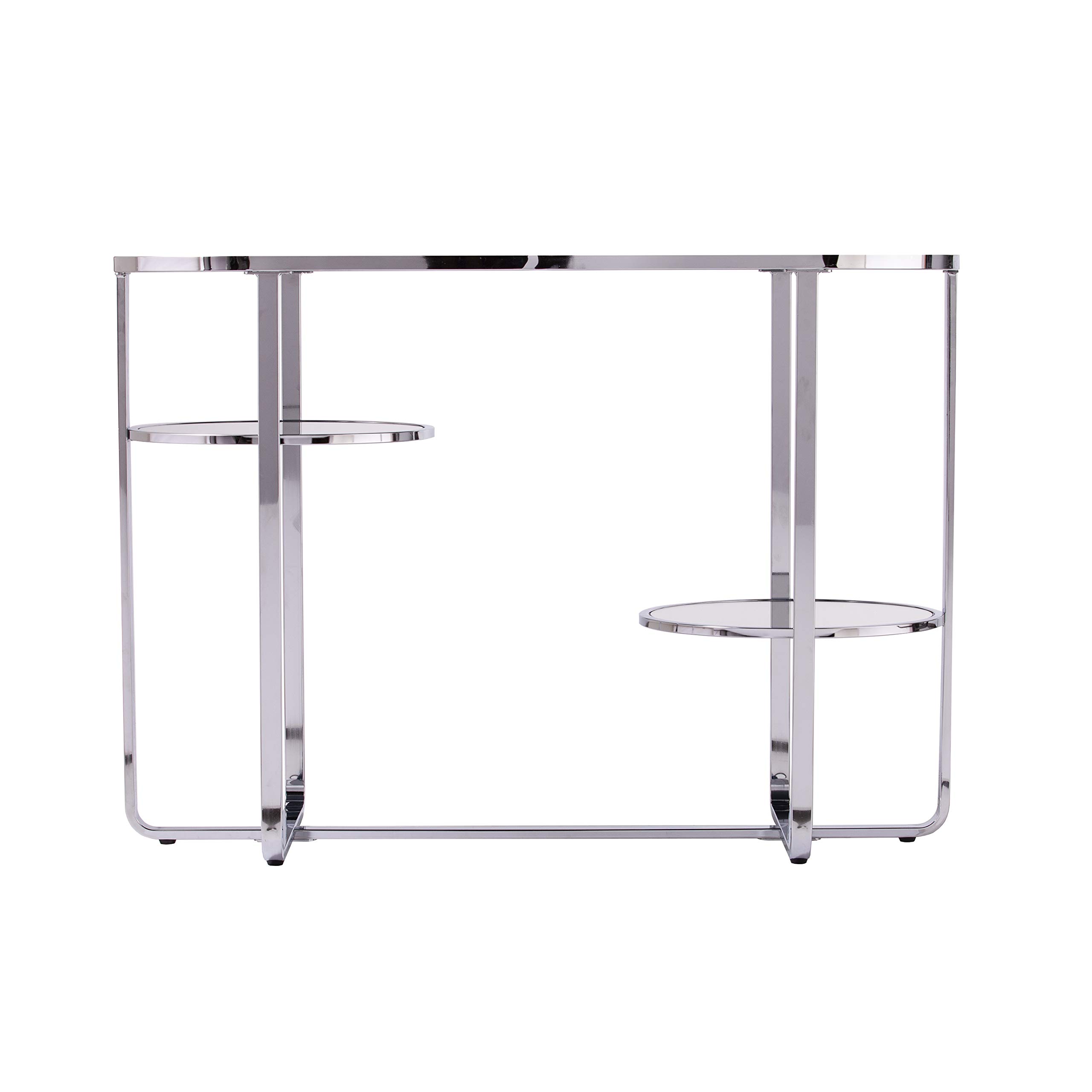 SEI Furniture Maxina Console Table - Polished Chrome Finish, Modern Entryway Table for Hallway, Living Room & Foyer Decor