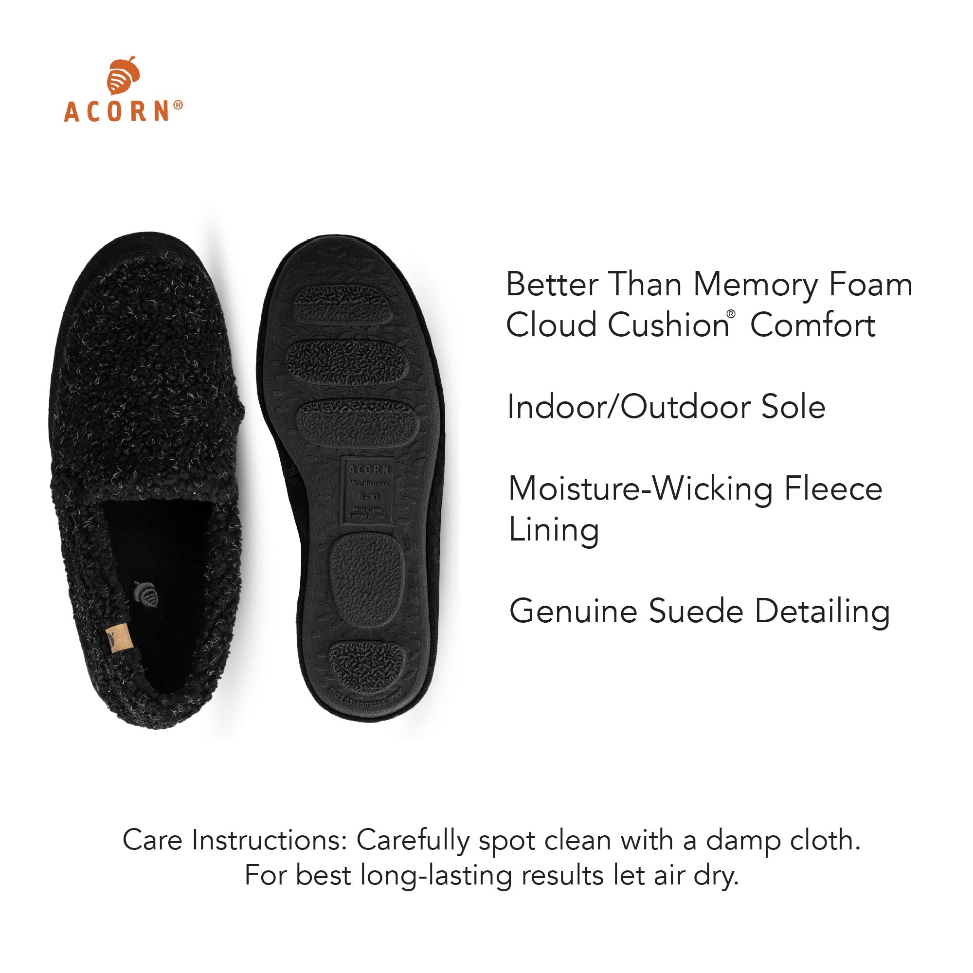 Men's Classic Moccasin Slippers - Soft Indoor/Outdoor House Shoes for Comfort & Style - Perfect for Home, Travel & Relaxation