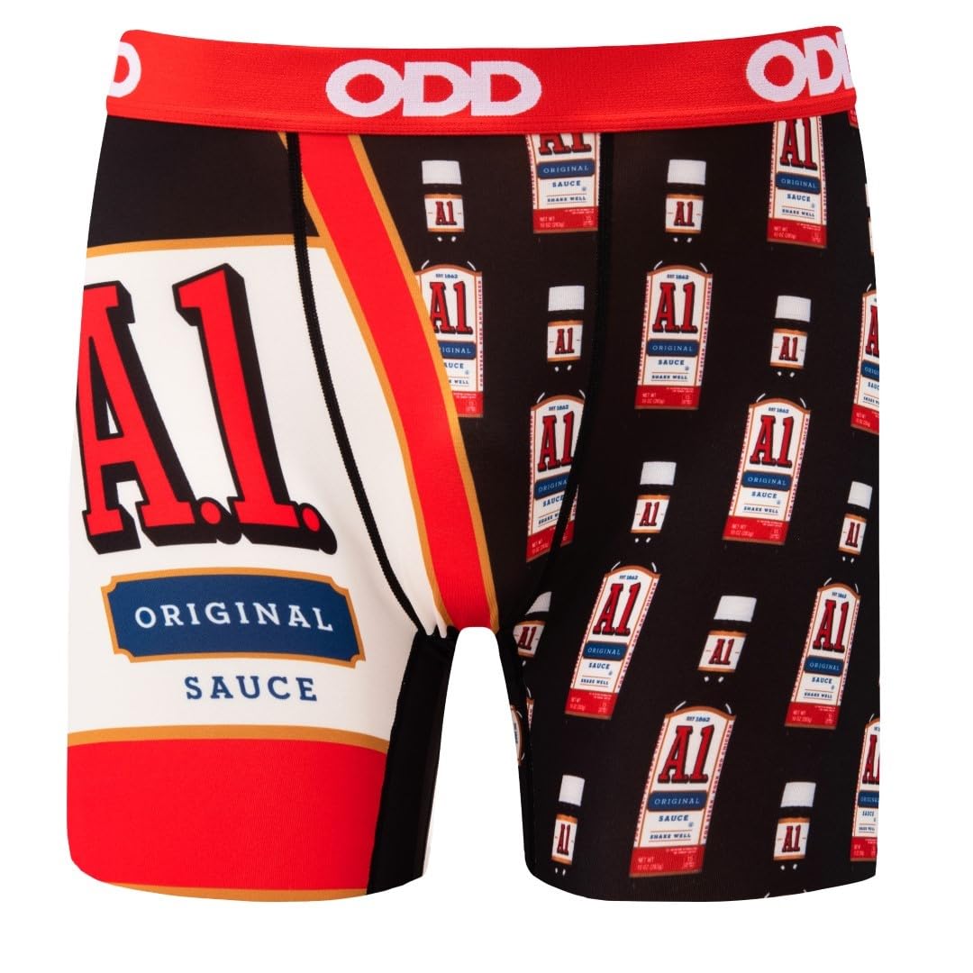 Funny Men's Boxer Briefs with Hot Sauce & Condiment Prints - Comfortable & Breathable Underwear for Casual Wear, Gifts, and Everyday Use