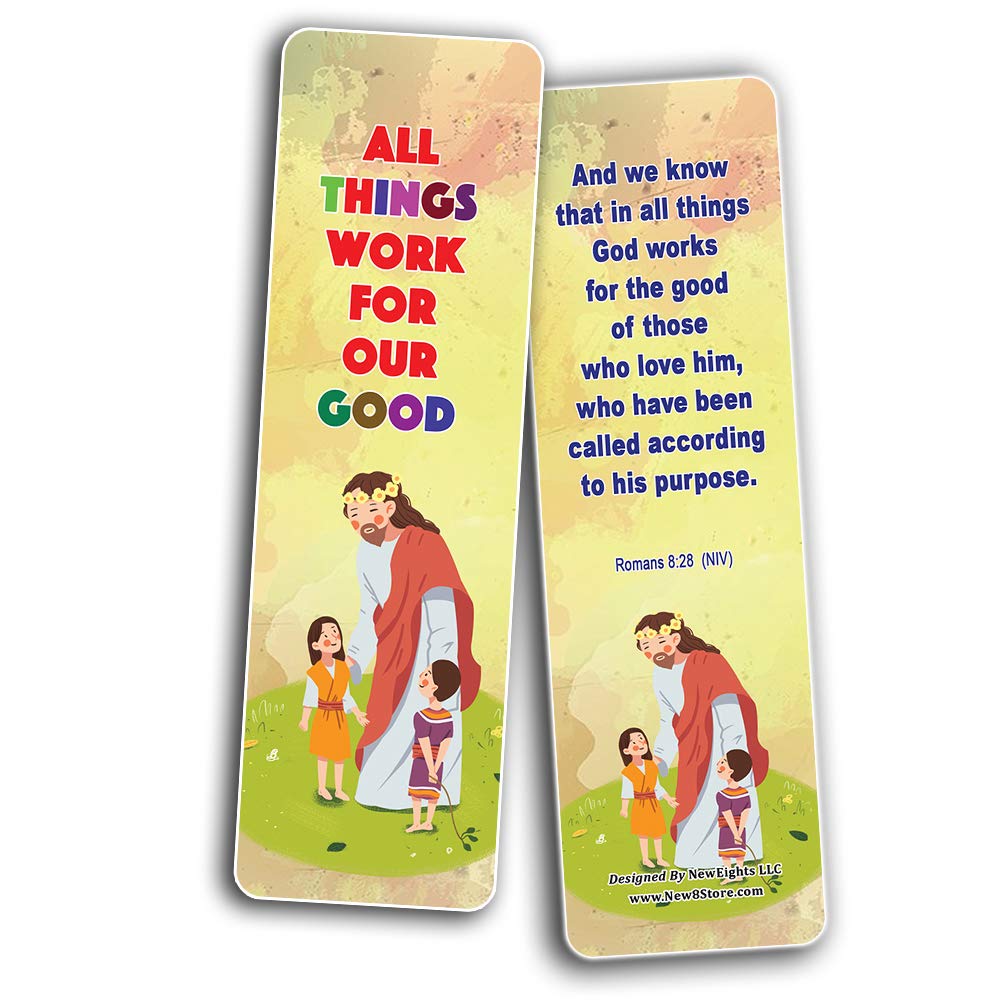 Bible Verse Bookmarks - 12-Pack Christian Gifts for Kids, Stocking Stuffers & Birthdays