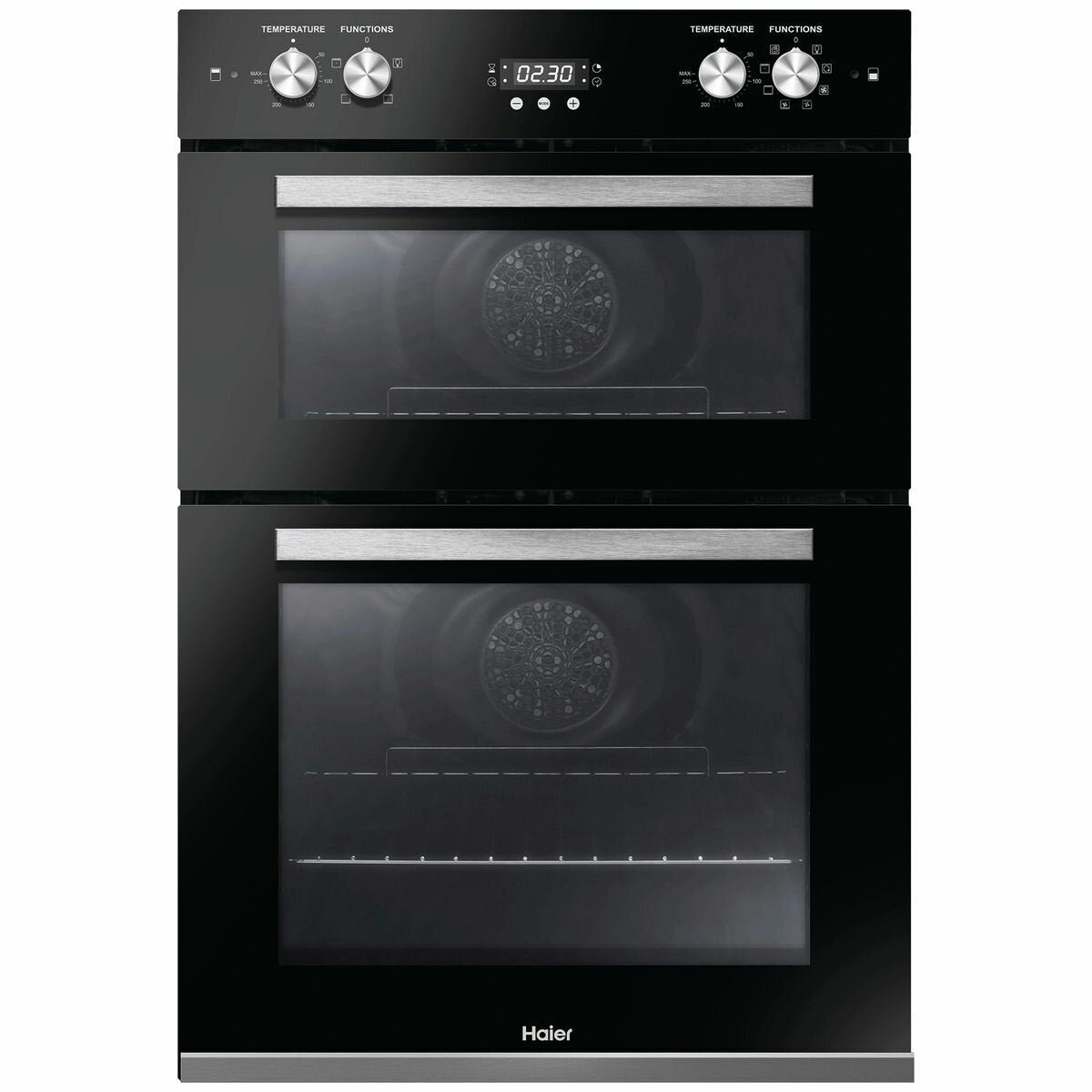 Haier 60cm Double Oven HWO60B7EX2 - Built-in Electric Oven with Convection Cooking for Baking, Roasting & Entertaining | Perfect for Kitchens, Restaurants & Home Chefs