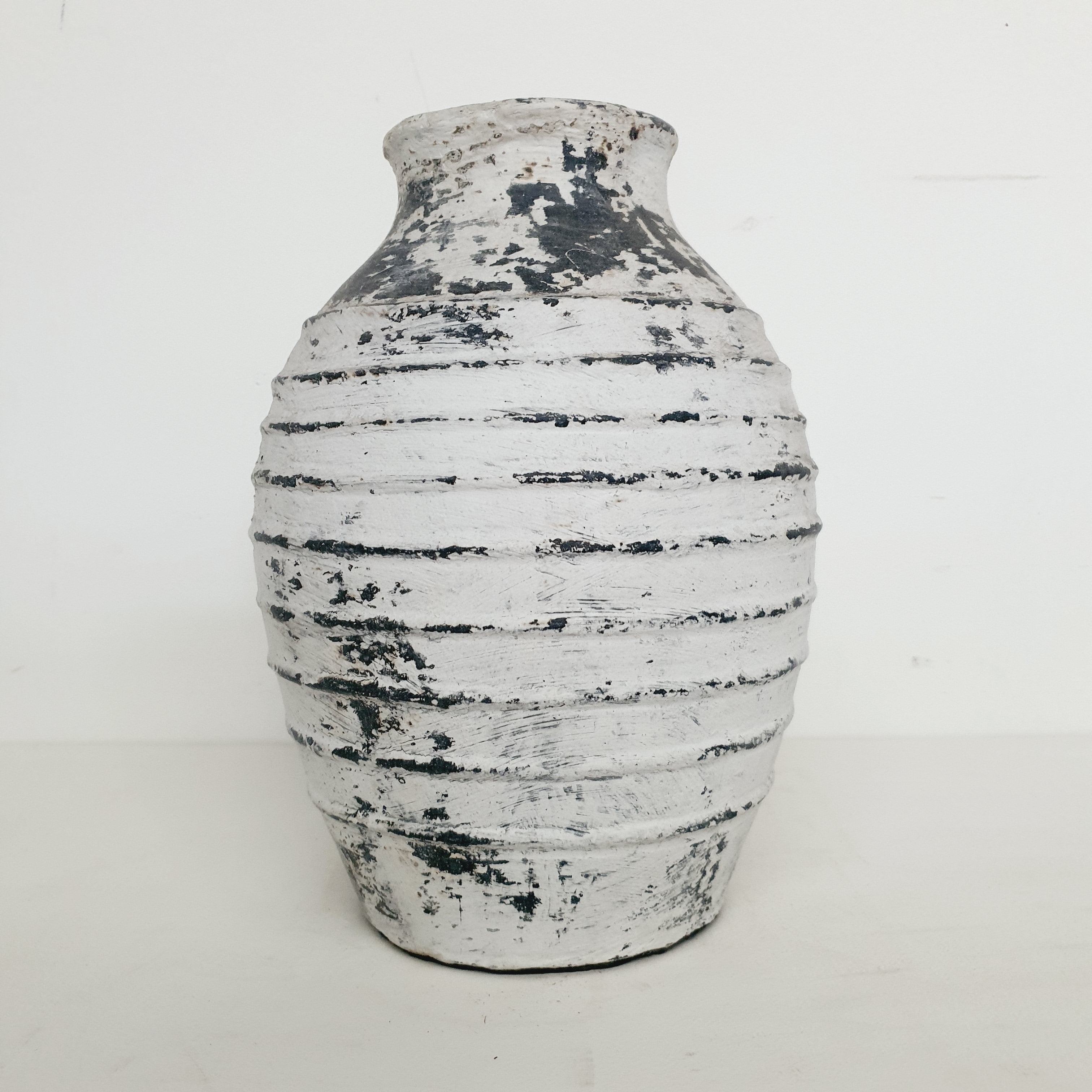Handmade Rustic Ceramic Vase - Farmhouse Home Decor for Living Room, Dining Table & Wedding Centerpieces | Natural Earthy Pottery Flower Vase