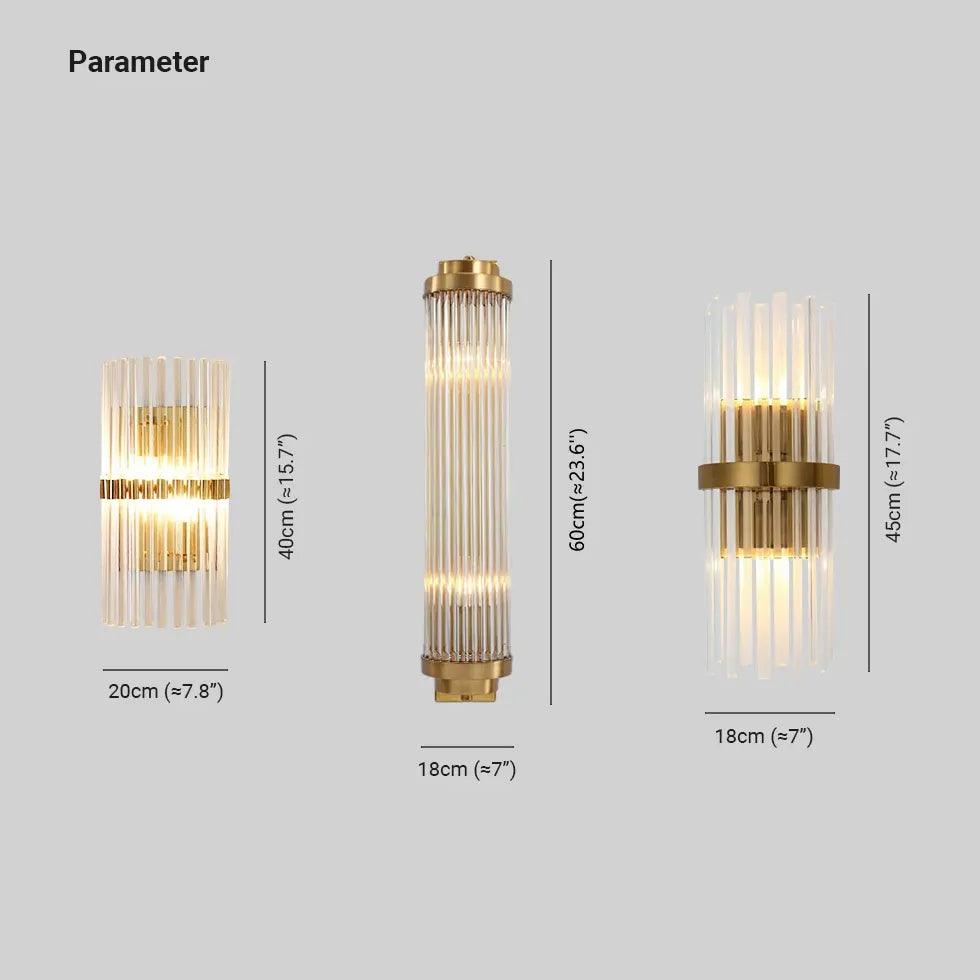 Modern Fluted Glass Wall Light for Bedroom - Elegant Sconce Lighting for Home Decor, Living Room, Hallway & Nursery