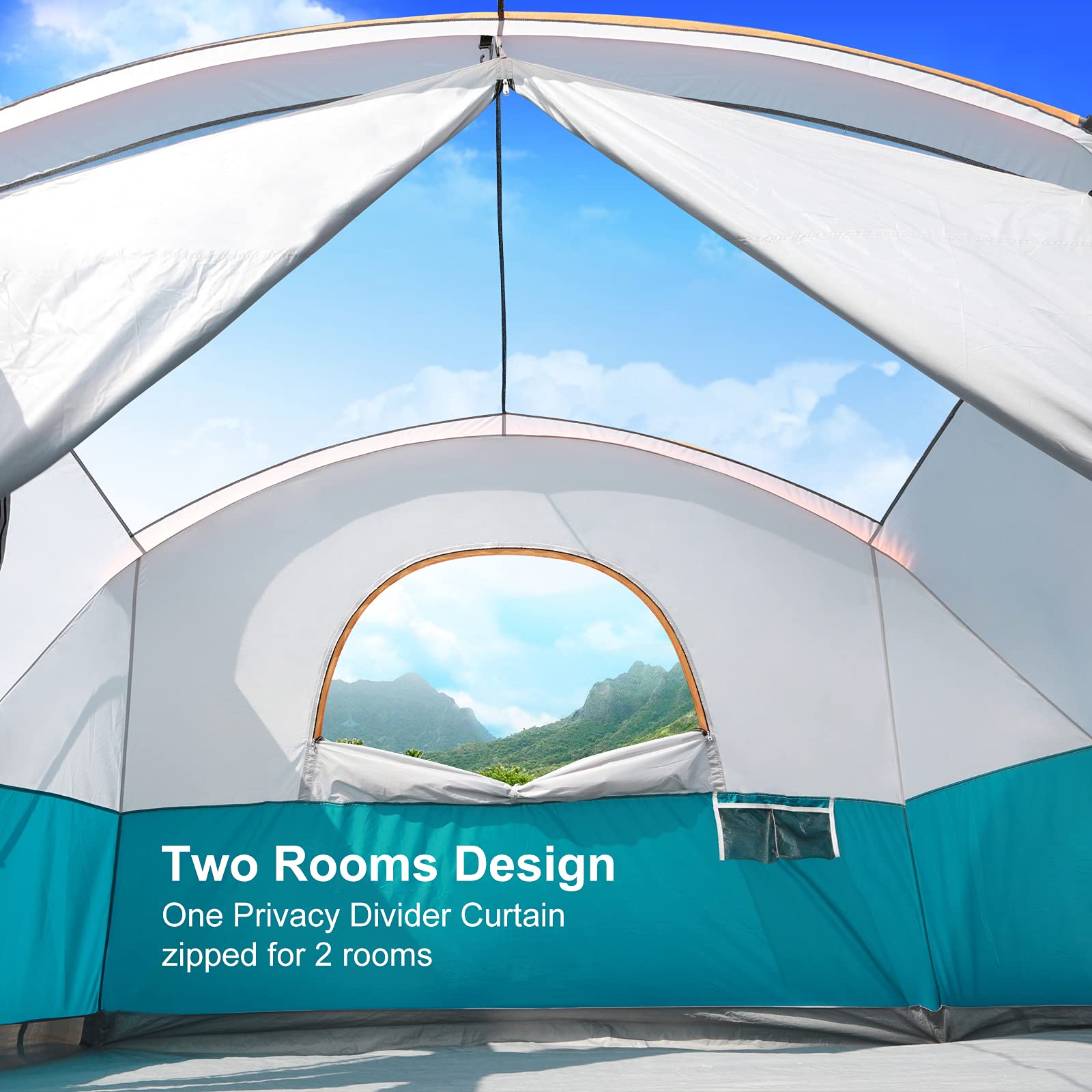 UNP 8/9 Person Family Camping Tent - 14'x14'x78