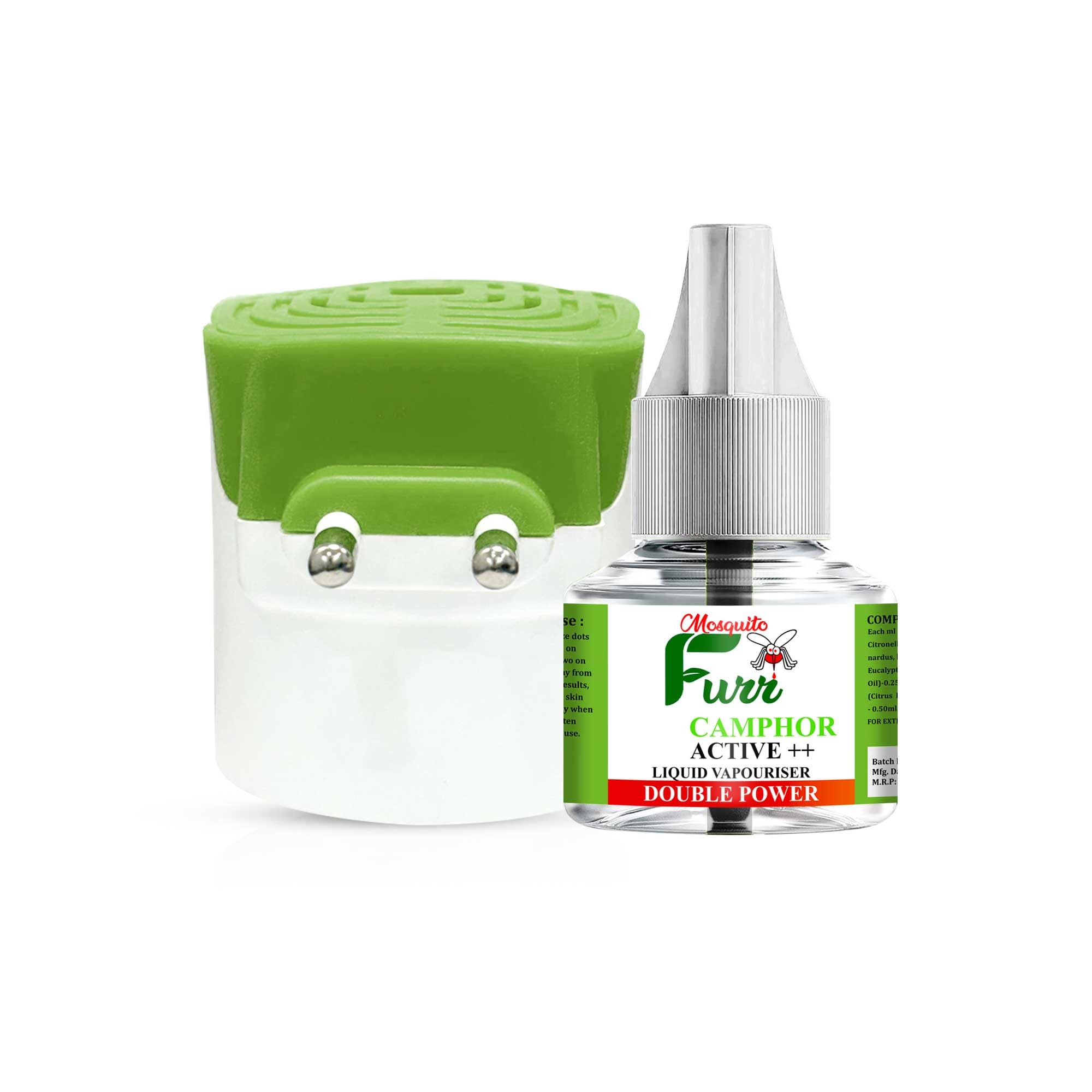 Mosquito Repellent Vaporizer Refill - 100% Herbal, Chemical-Free & Non-Toxic (8-Pack, 45ml) | Double Power Protection for Home, Bedroom & Outdoor Use