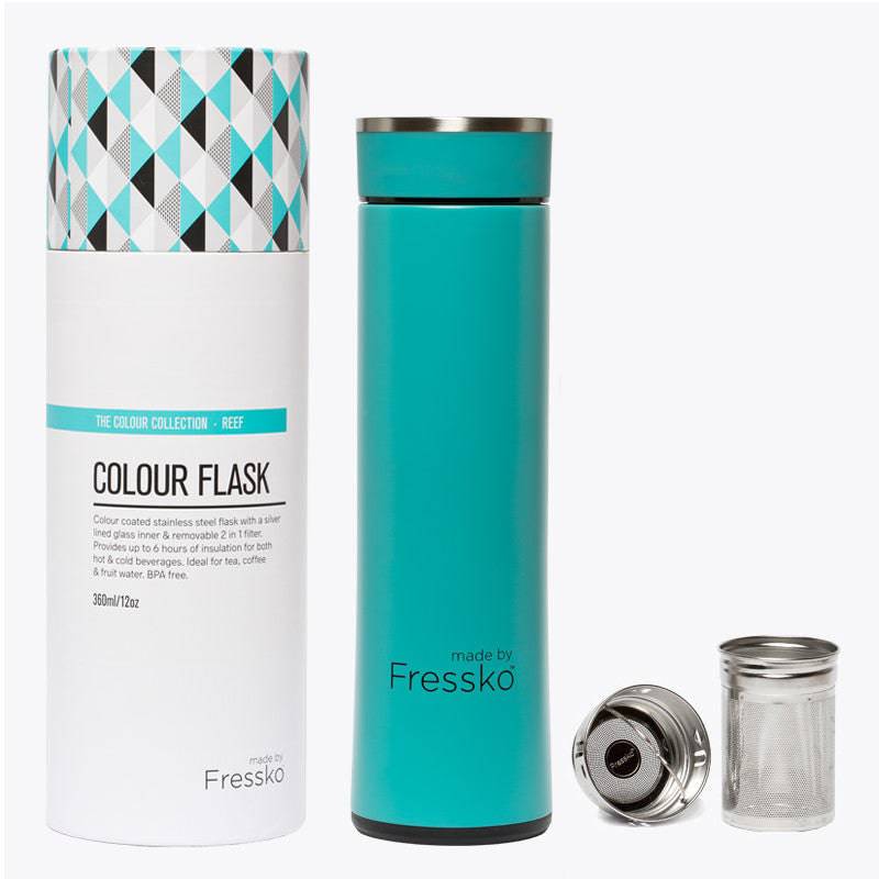 Premium LAGOON Fressko Insulated Flask - 500ml Stainless Steel Vacuum Water Bottle for Travel, Hiking & Outdoor Adventures