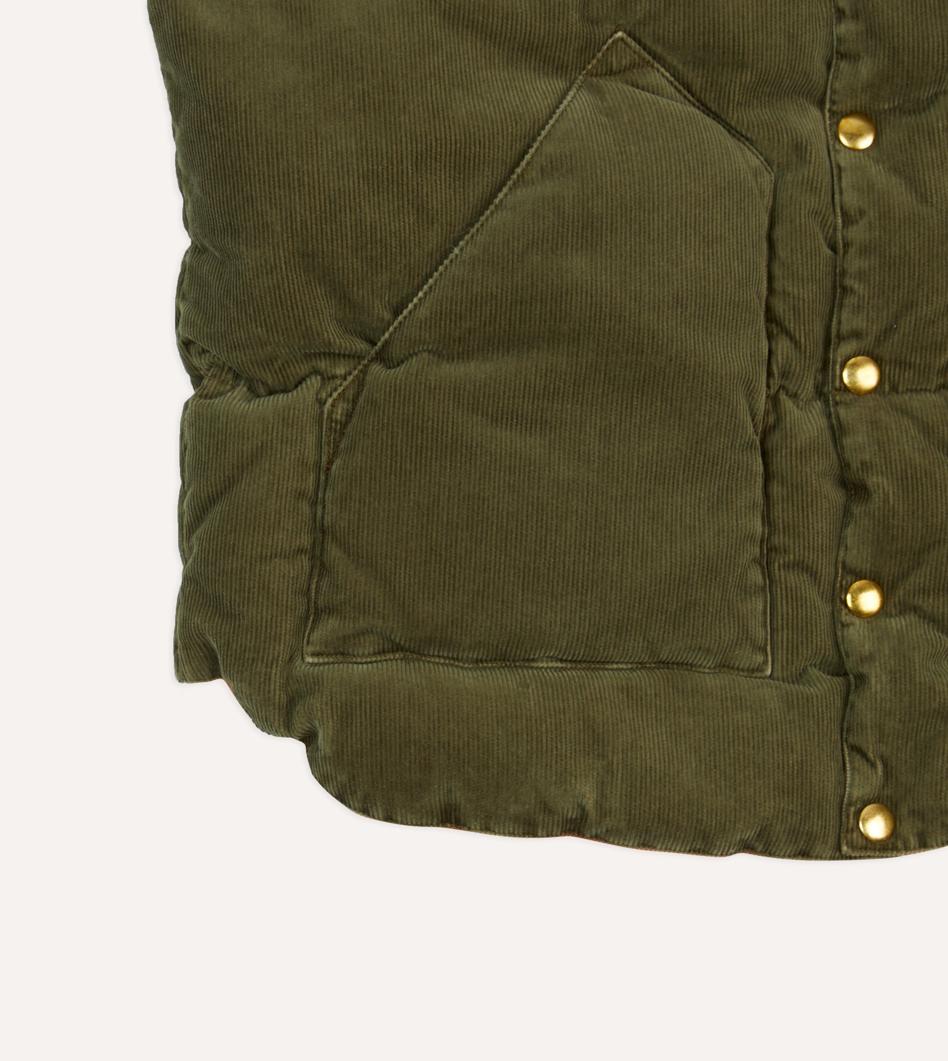 Rocky Mountain Featherbed Drake's Olive Corduroy Christy Down Vest - Warm Winter Layering for Outdoor Adventures & Casual Style