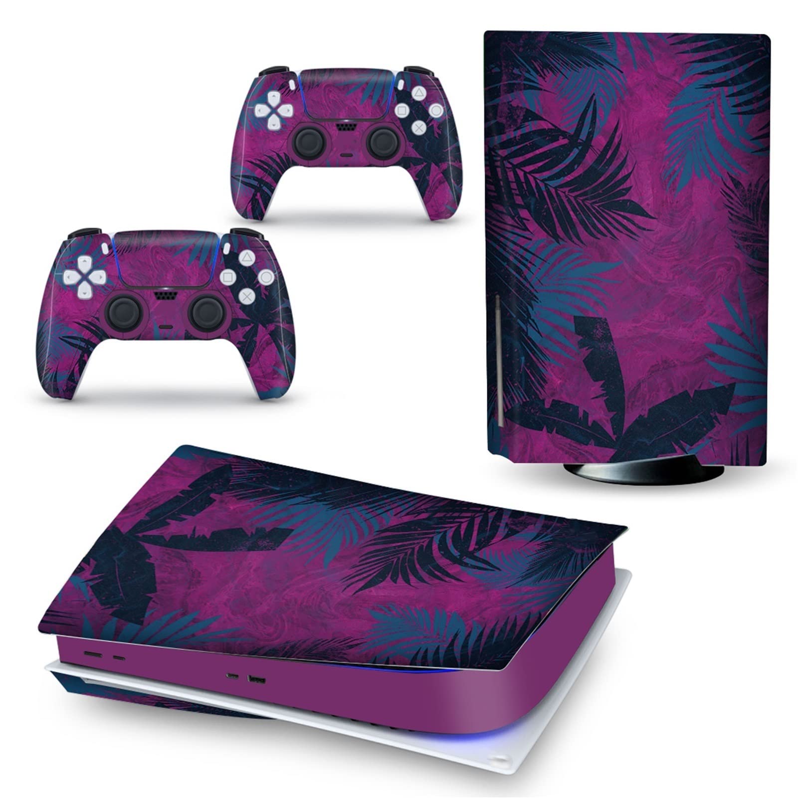 Anime PS5 Disk Edition Vinyl Skin Decal - Scratch-Resistant Protection for 2 Controllers | Bubble-Free Application | Gaming Console Accessories for PlayStation 5 Enthusiasts | Perfect for Gaming Setups & Collector Displays