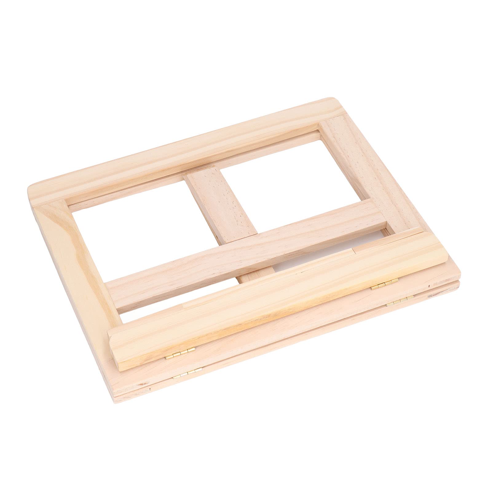 FIYO Adjustable Wooden Book Stand - Foldable Cookbook & Tablet Holder for Reading, Cooking, and Office Use - Perfect for Desks, Kitchens, and Study Areas
