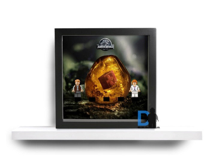 Amber Display Frame for Lego® Jurassic World Minifigures - Perfect for Collectors & Dinosaur Theme Decor