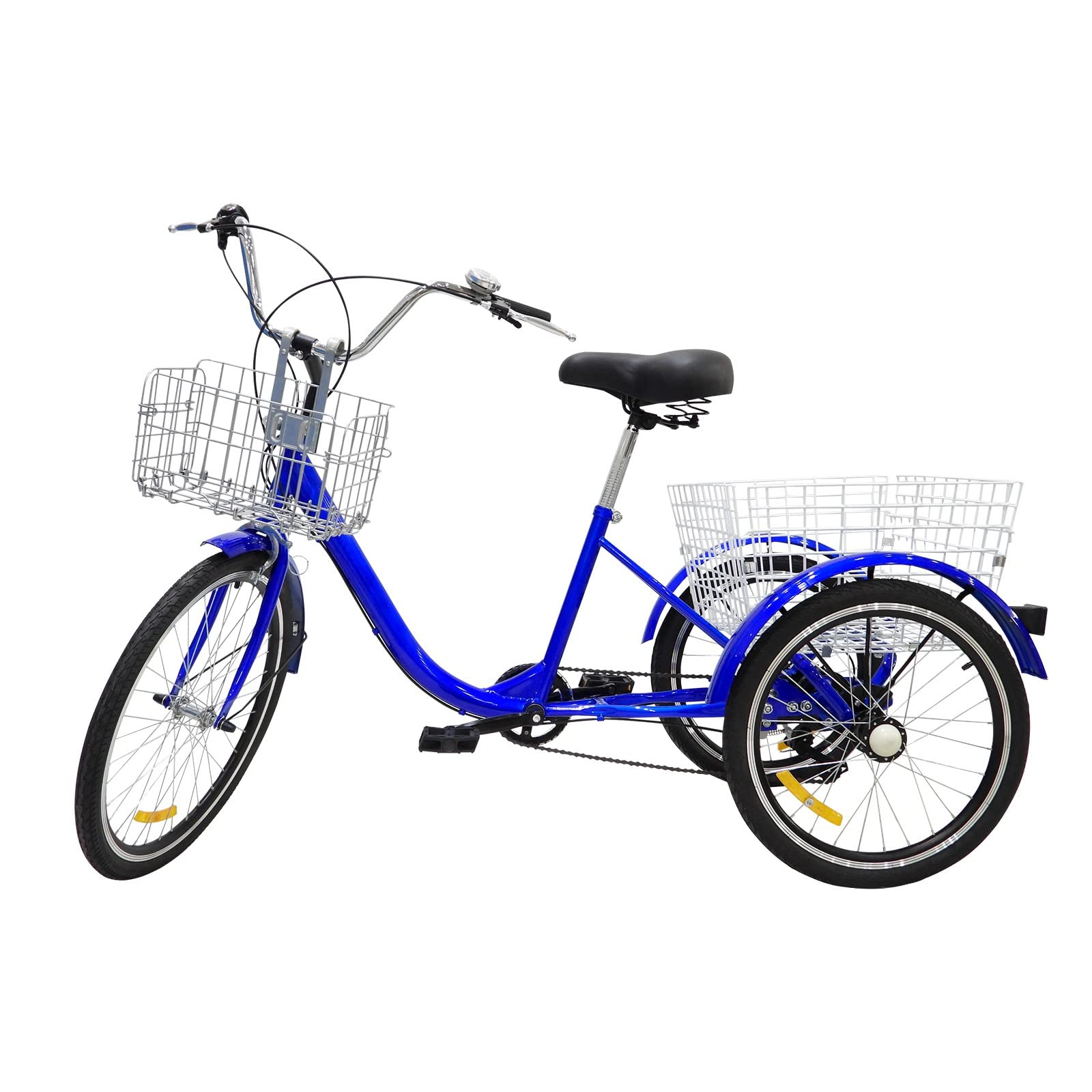**24 Inch 3 Wheel Bike for Adults - Comfortable Three-Wheel Cruiser Tricycle with Basket for Recreation, Shopping & Picnics | Ideal for Men, Women & Seniors**