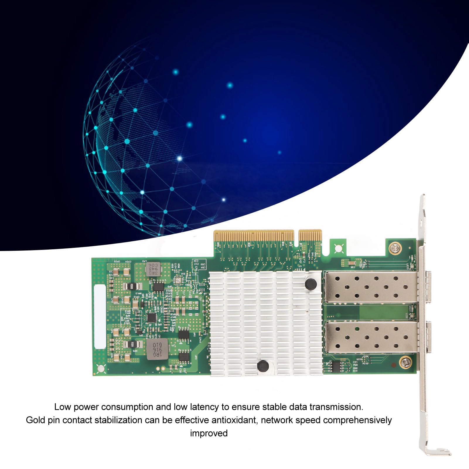 10Gb Ethernet NIC Network Card - Dual SFP Ports, 82599ES Controller, PCIe Hot Swappable for X520 DA2 E10G42BTDA | High-Speed Server & PC Network Adapter for Data Centers, Cloud Computing & Enterprise Networking