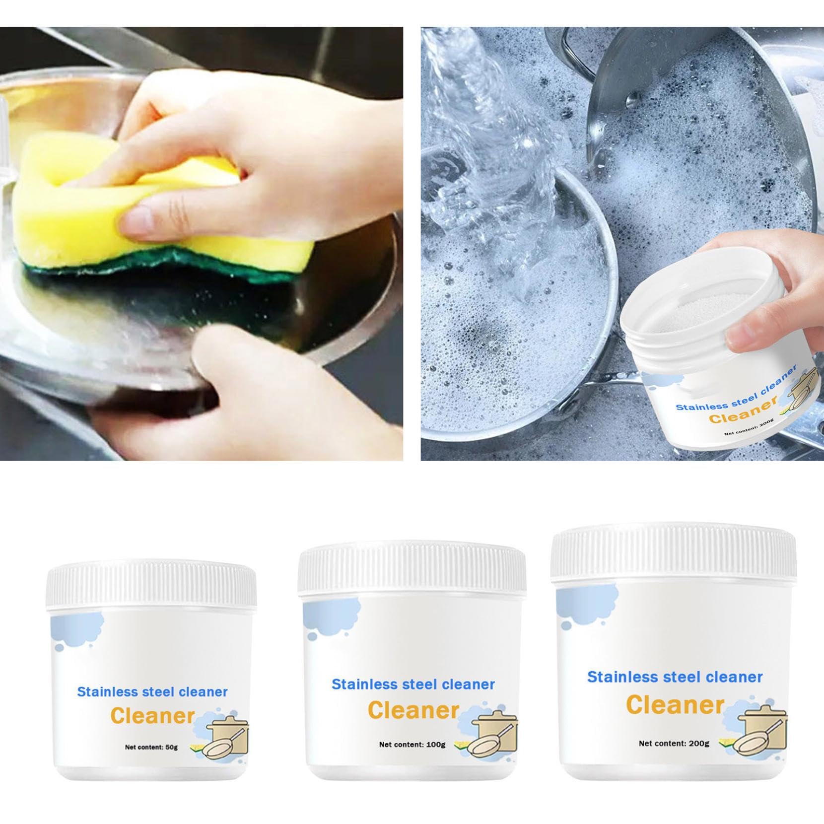 2024 Powerful Anti-Rust Foam Cleaner - Multipurpose Kitchen Dust & Stain Remover (50g) | Ideal for Ovens, Sinks, Countertops & Appliances