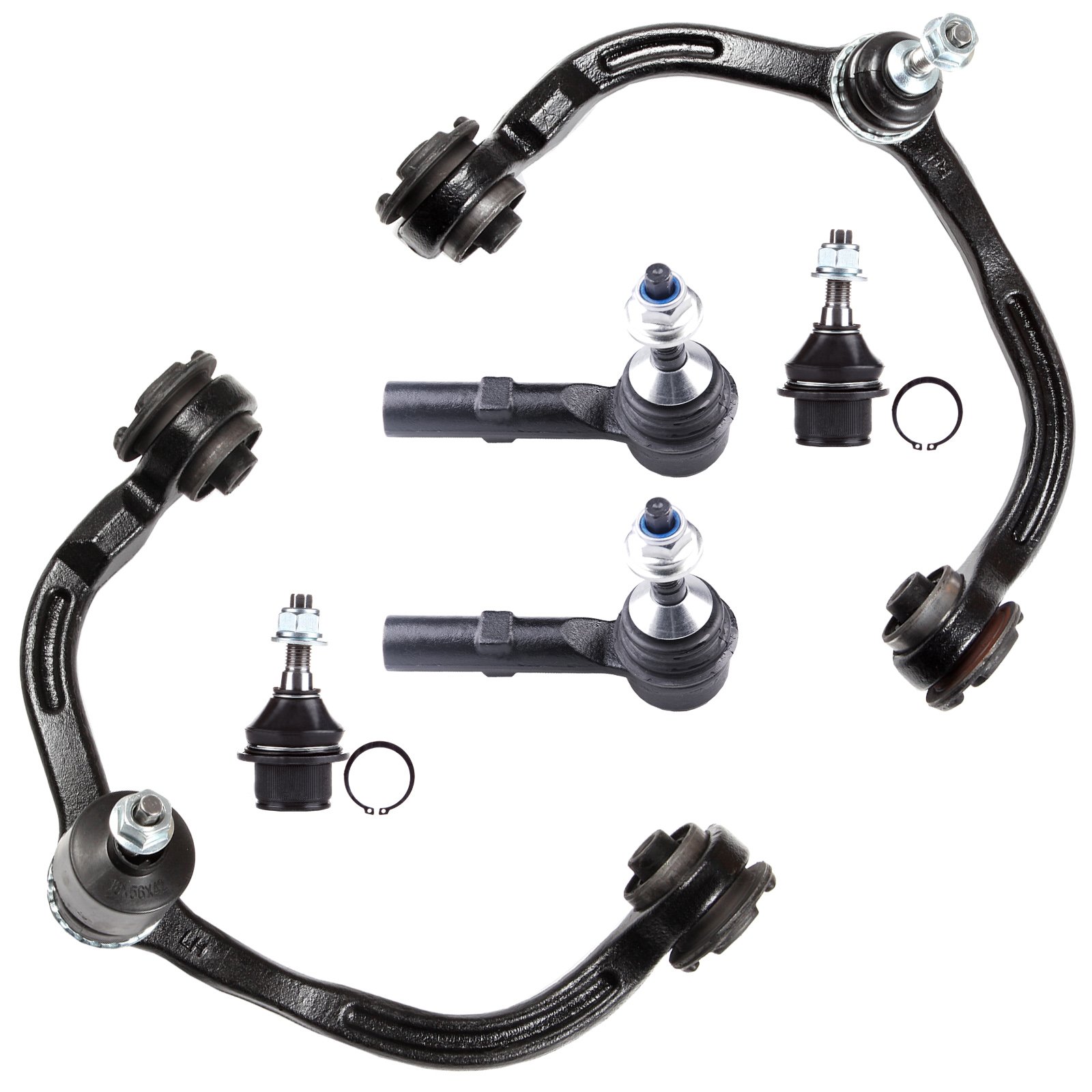 CCiyu 6-Piece Suspension Kit - Lower Ball Joints, Outer Tie Rod Ends, Upper Control Arms - Compatible with 2003-2004 Ford Expedition & Lincoln Navigator - Durable Replacement Parts for Smooth Ride & Off-Road Adventures