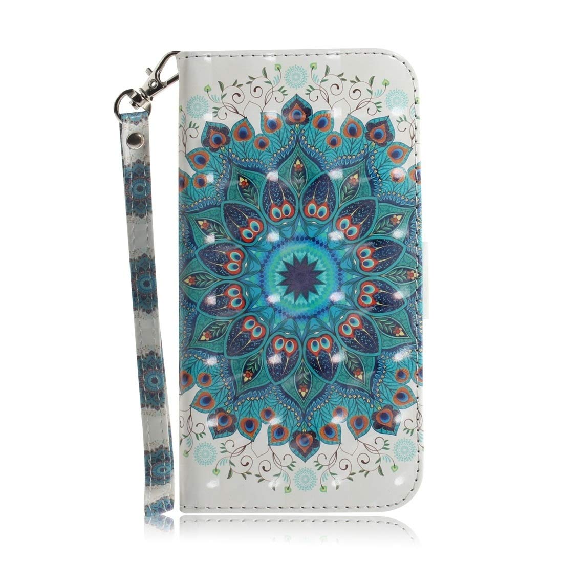 3D Peacock Wreath Pattern Flip Leather Wallet Case for Huawei P30 Pro - Card Slots & Phone Holder | Stylish Protective Cover for Work, Travel & Daily Use