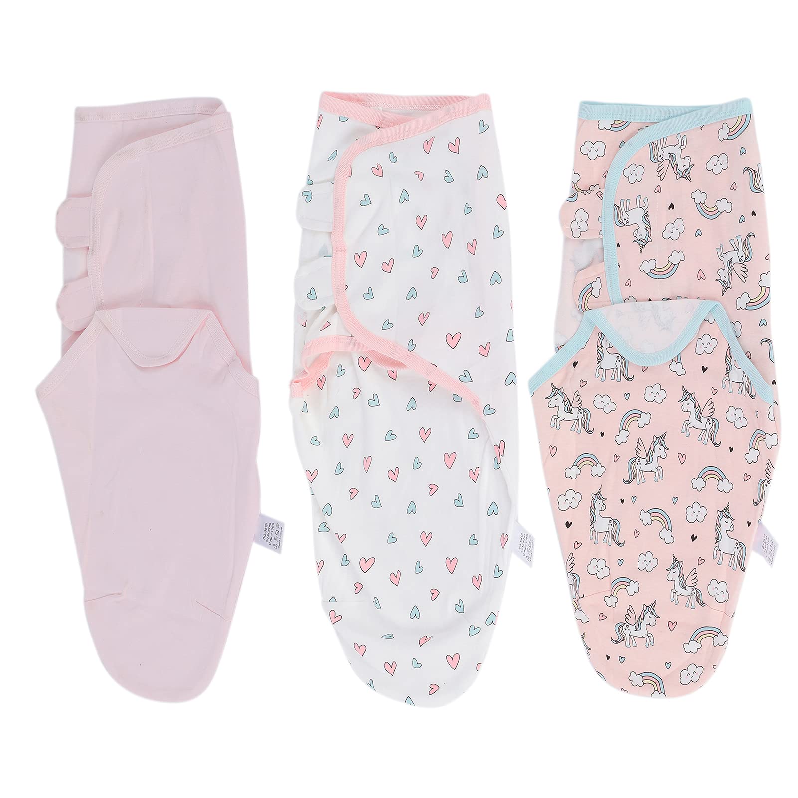 Soft & Skin-Friendly Cartoon Baby Swaddle Blanket 3-Pack | Breathable Cotton Newborn Swaddles for Boys & Girls | Perfect for Sleeping, Nursing & Photo Shoots