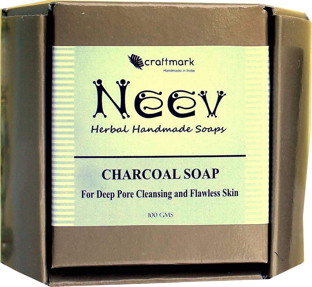 Natural Charcoal Soap Bar - Handmade Activated Charcoal Cleansing Soap for Face & Body, 100g (3.5 oz) - Deep Pore Cleansing, Acne Treatment & Skin Detox - Perfect for Daily Skincare Routine & Travel