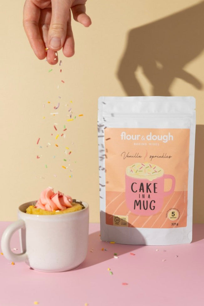 Vanilla Sprinkles Mug Cake Baking Mix - Easy Single-Serve Dessert for Quick Treats, Gifts & Late-Night Cravings