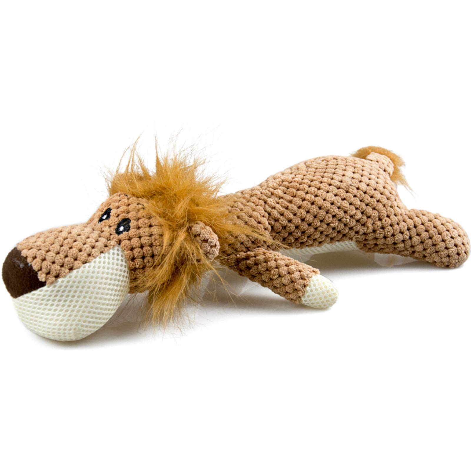Durable Dog Chew Toys with Squeaker - Interactive Plush Lion Toy for Puppy & Small Medium Dogs - Teeth Cleaning, Training & Playtime Fun - Perfect for Indoor Play, Outdoor Adventures & Anxiety Relief
