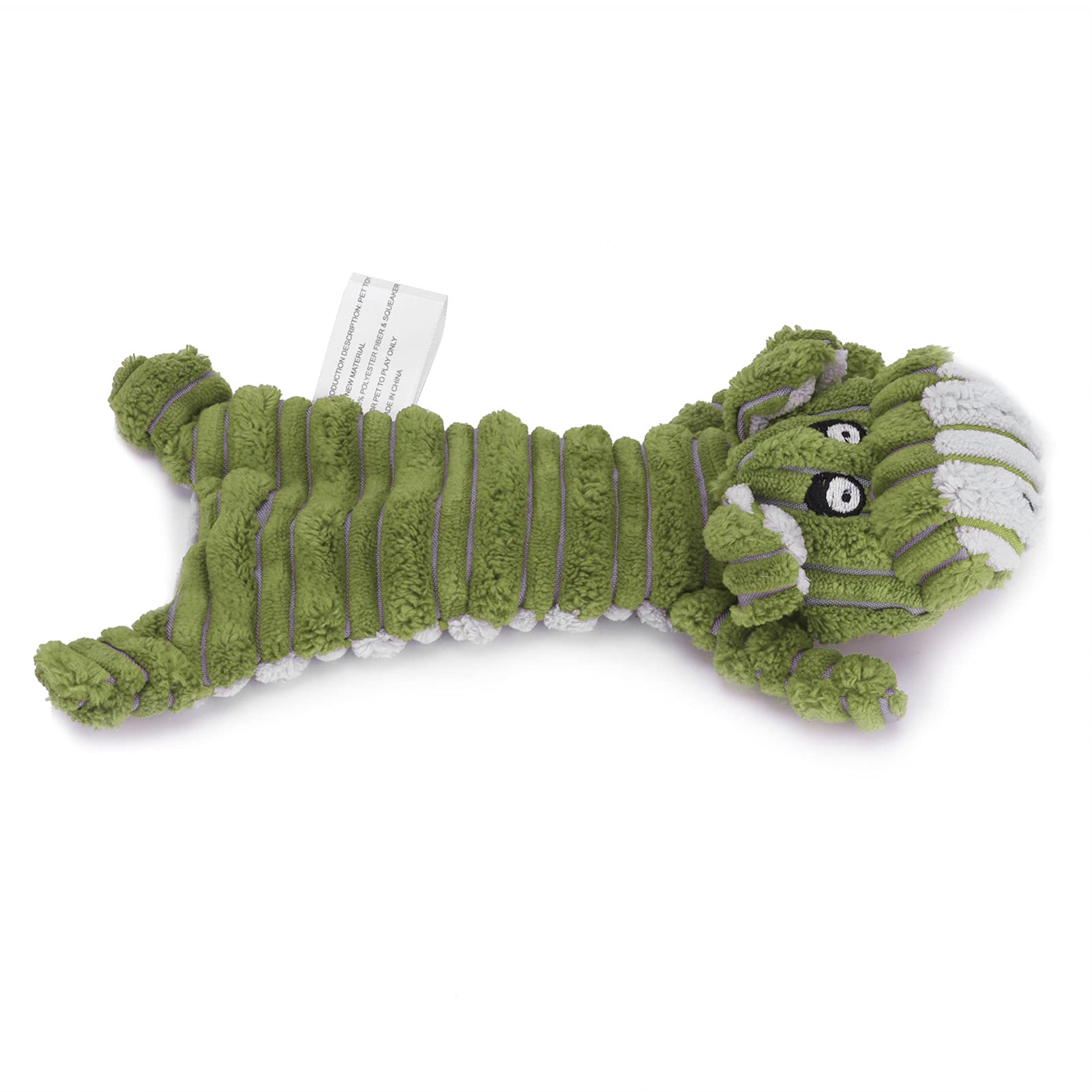 Interactive Dog Plush Giggle Toy - Durable Chew & Squeaky Pet Toy for Small & Medium Dogs - Fun Playtime & Stress Relief for Home & Travel (Green)