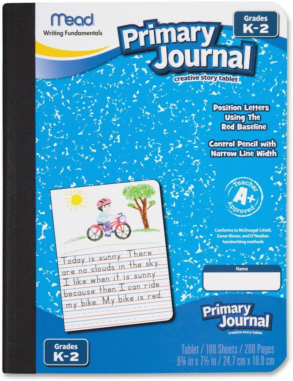 2 Pack Primary Composition Notebooks - 100 Sheets Each, Wide Ruled for Kids - Perfect for Kindergarten Writing Practice, Homeschooling & Classroom Activities