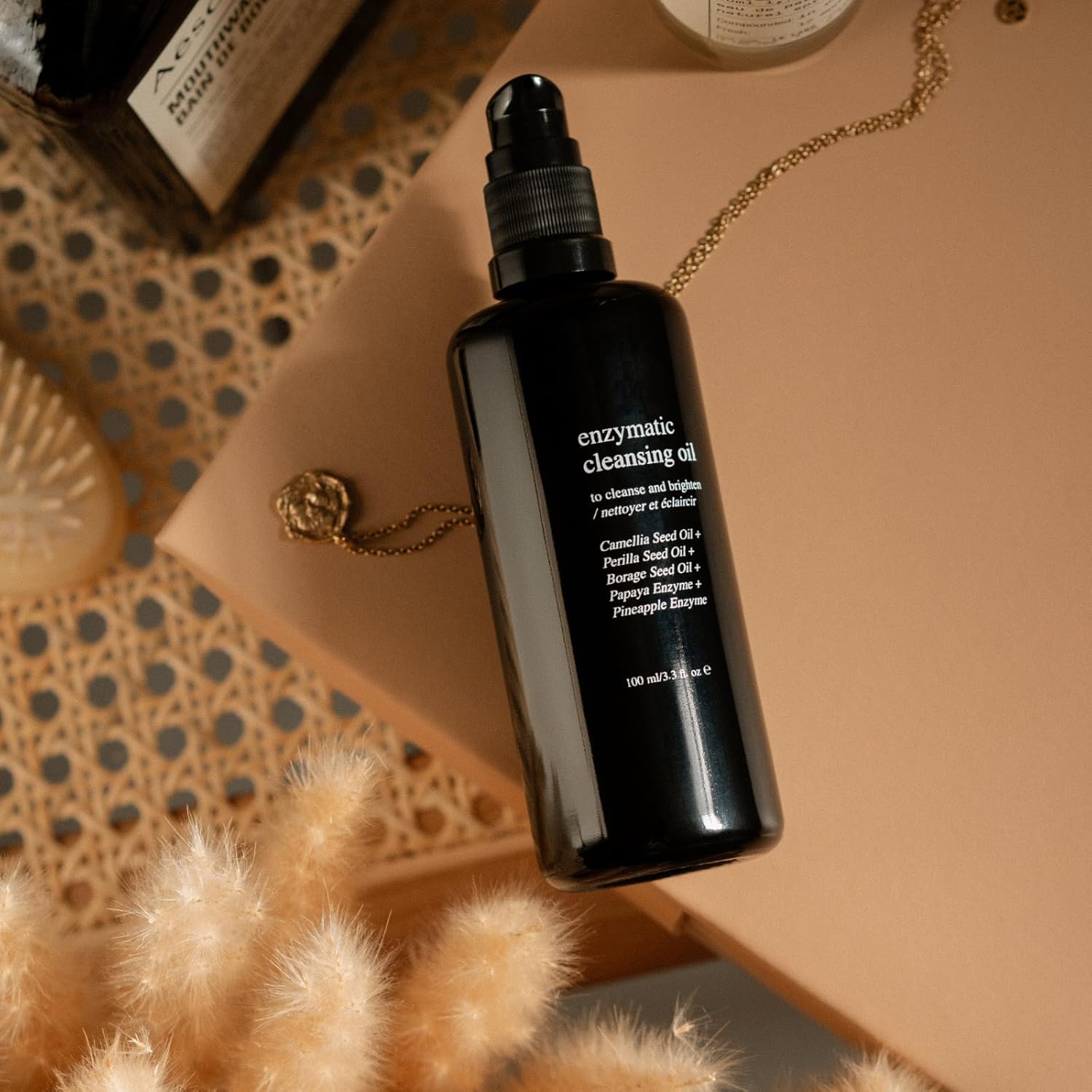 Best Enzymatic Cleansing Oil for Face - Camellia, Perilla & Borage Oils Facial Cleanser | Makeup Remover & SPF Cleanser | Gentle Exfoliation with Papaya & Pineapple Enzymes | 3.4oz for Soft, Clean Skin | Perfect for Daily Skincare & Makeup Removal Routine