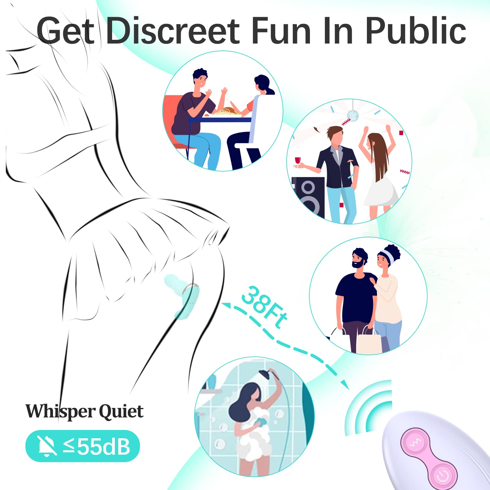 **Wearable Thrusting Dildo for Women - App & Remote Control Vibrator with 9 Powerful Modes, Strapless Strap-On & Clitoral Stimulation - Best Adult Sex Toys for Couples & Solo Play - Perfect for Public Play & Roleplay**