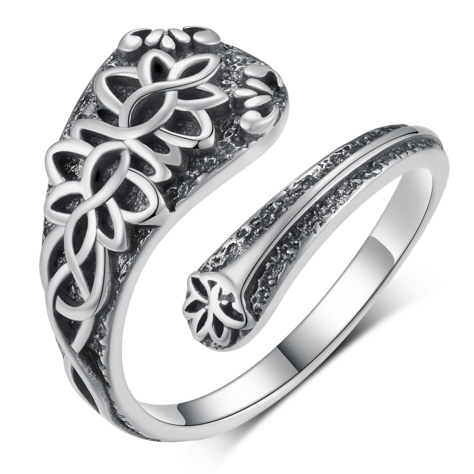 925 Sterling Silver Spoon Rings for Women - Unique Thumb Rings, Handmade Jewelry Gifts for Her & Him - Perfect for Boho Fashion, Vintage Style & Everyday Wear