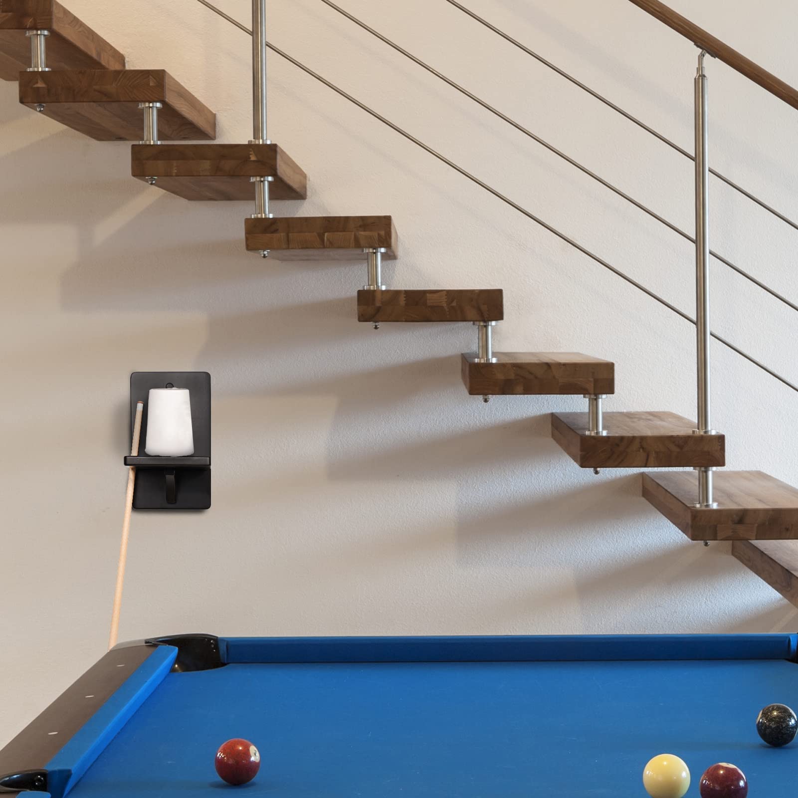 Wall Mounted Pool Chalk Holder - Black Cone Shaped Billiard Chalk Caddy for Pool Tables | Durable Pool Table Accessories for Home Game Rooms & Bars