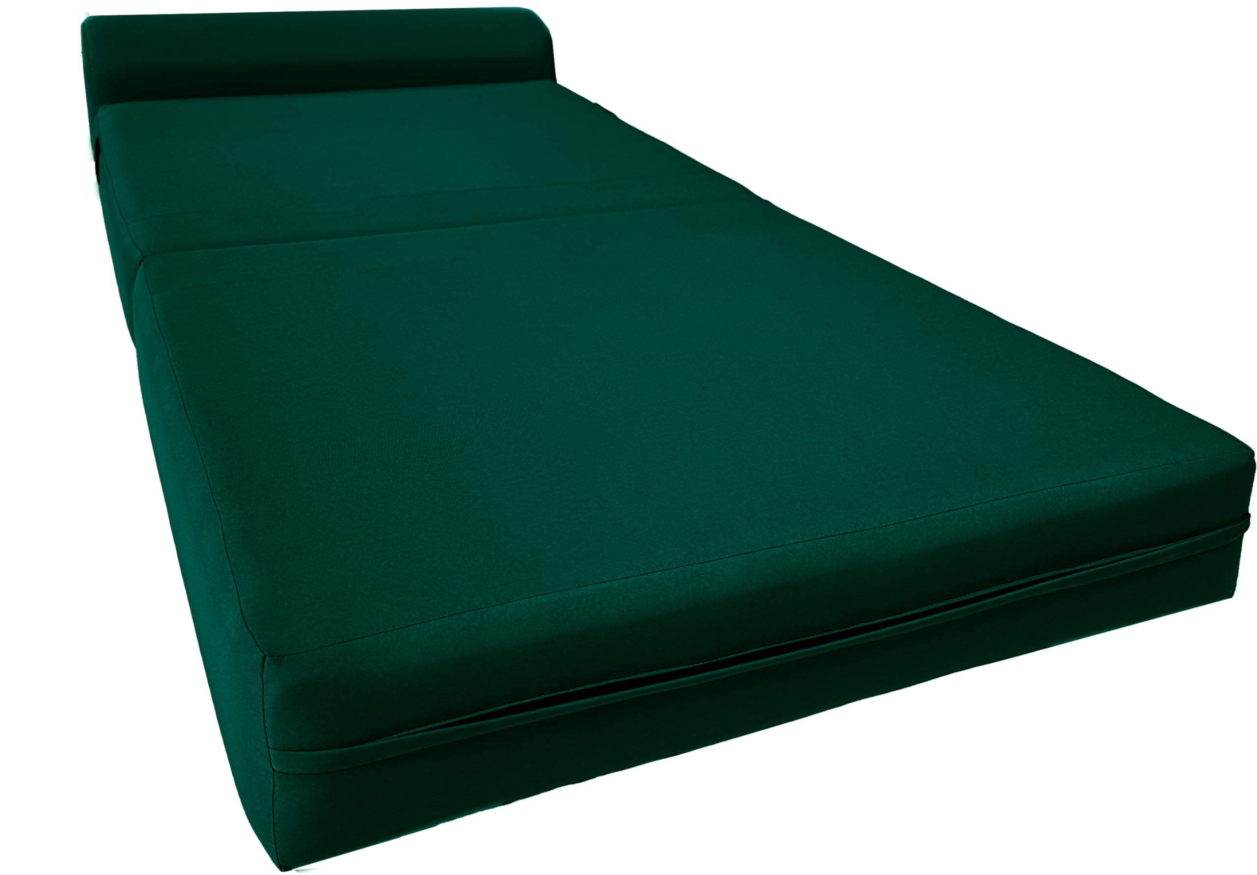D&D Futon Furniture Hunter Green Sleeper Chair - Foldable Foam Bed for Studio, Guest Room, or Small Spaces - High Density Foam Mattress (70