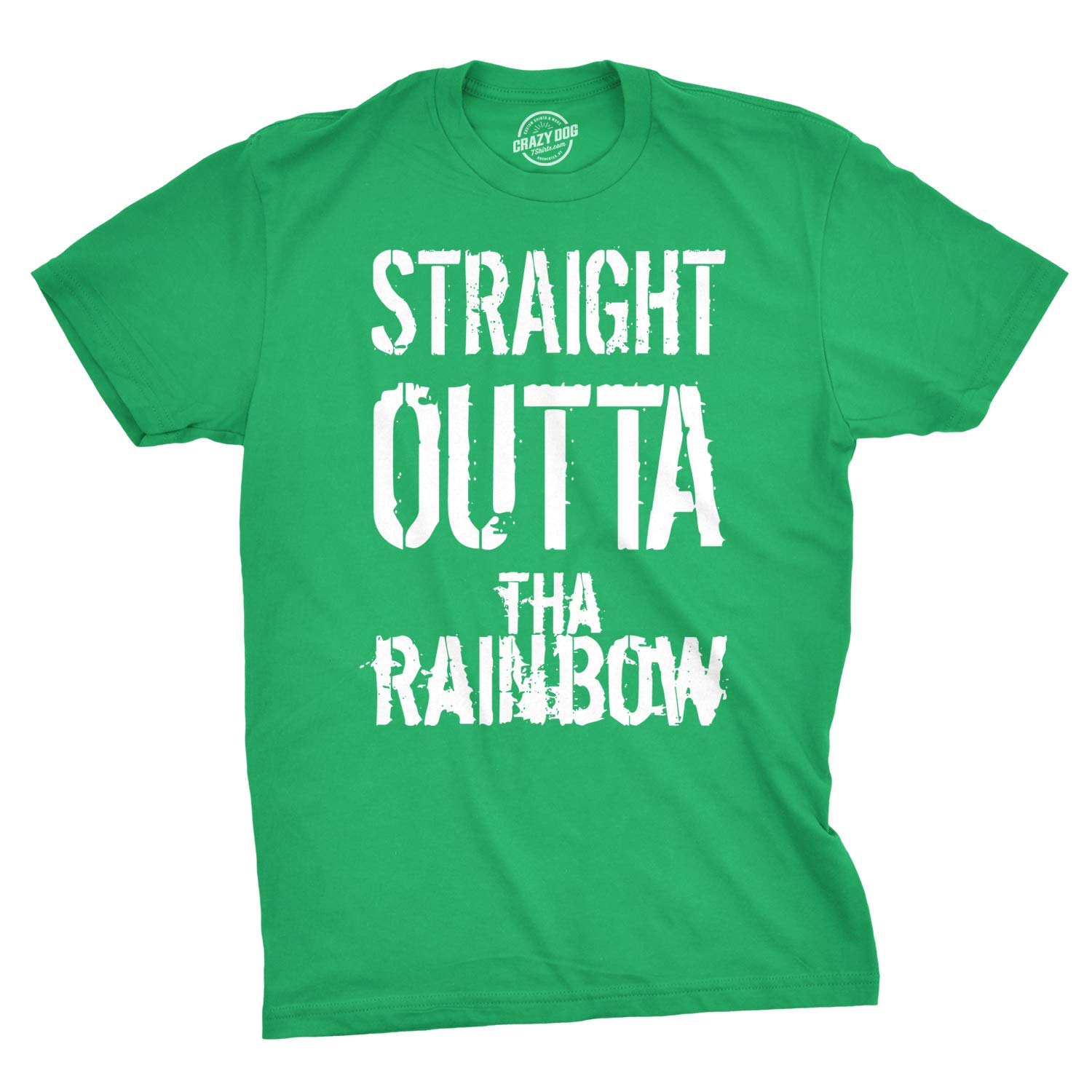 Funny Irish Saint Patrick's Day T-Shirt for Men - Straight Outta The Rainbow Graphic Tee | St Patty's Party, Pub Crawl & Festival Outfit