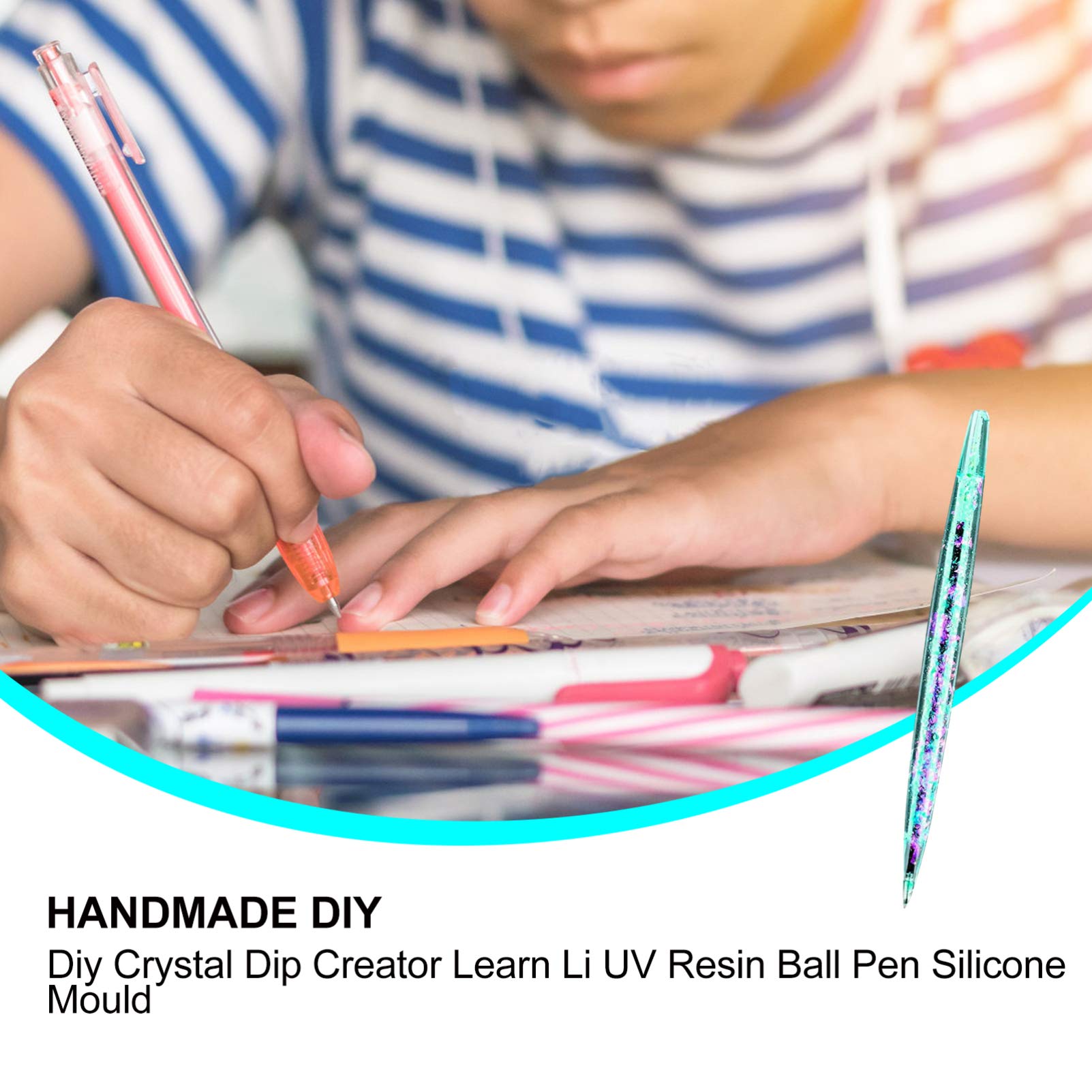 3pcs Silicone Ballpoint Pen Molds for Resin Casting - Includes 50 Refills - DIY Pen Shaped Candle & Resin Craft Molds - Perfect for Handmade Gifts, Art Projects & Home Decor