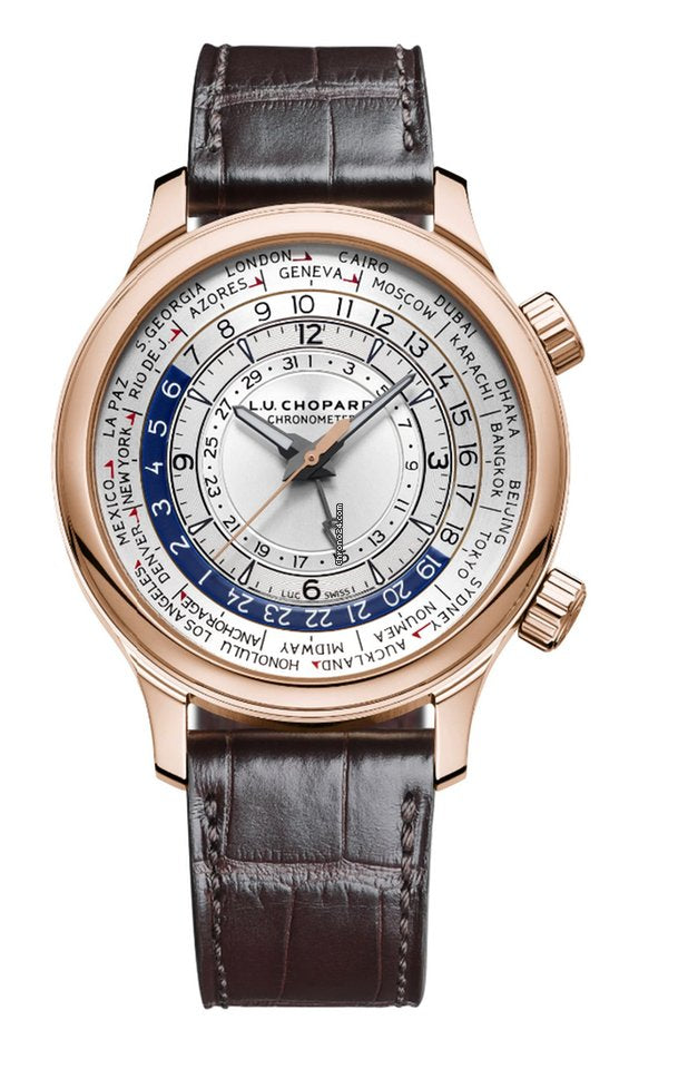 Chopard L.U.C Time Traveler One 18K Rose Gold Men's Luxury Watch | Premium Swiss Automatic Timepiece for Business & Formal Occasions