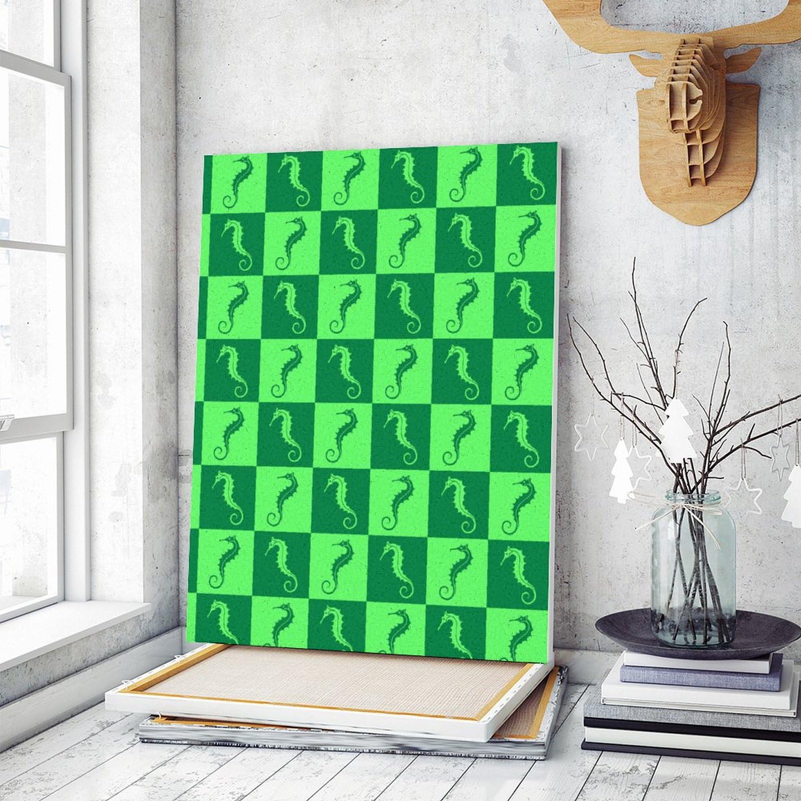 Custom Seahorse Paint by Numbers Kit for Adults - Personalized Digital Oil Painting with Frame - Creative Gift for Home Decor, Stress Relief & Art Therapy