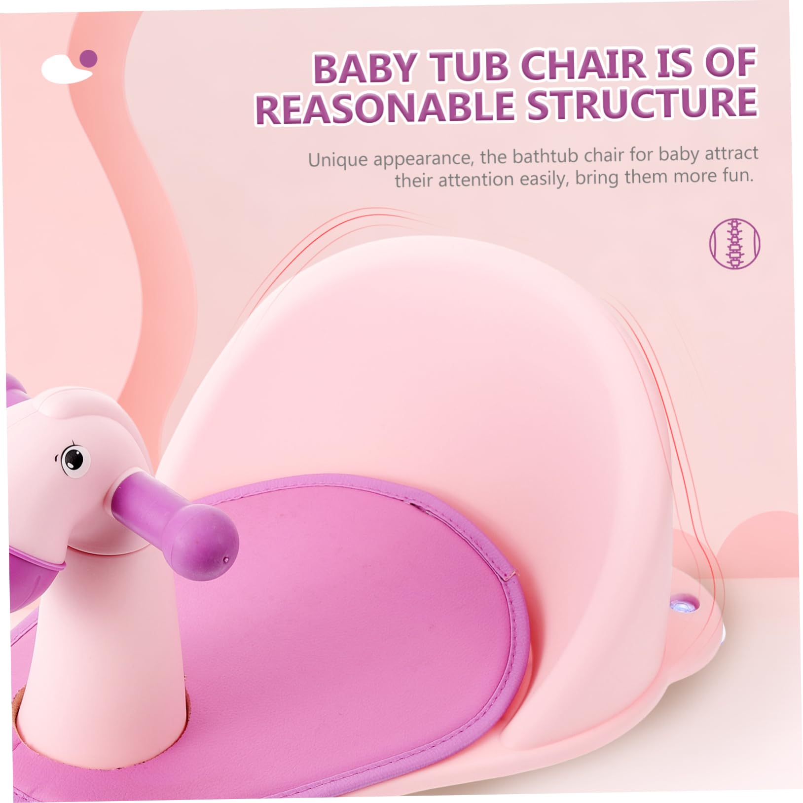 SHOWERORO Baby Bath Seat - Non-Slip Bathtub Chair for Toddlers & Kids, PP Plastic Shower Chair with Safety Backrest - Perfect for Bath Time Safety & Comfort