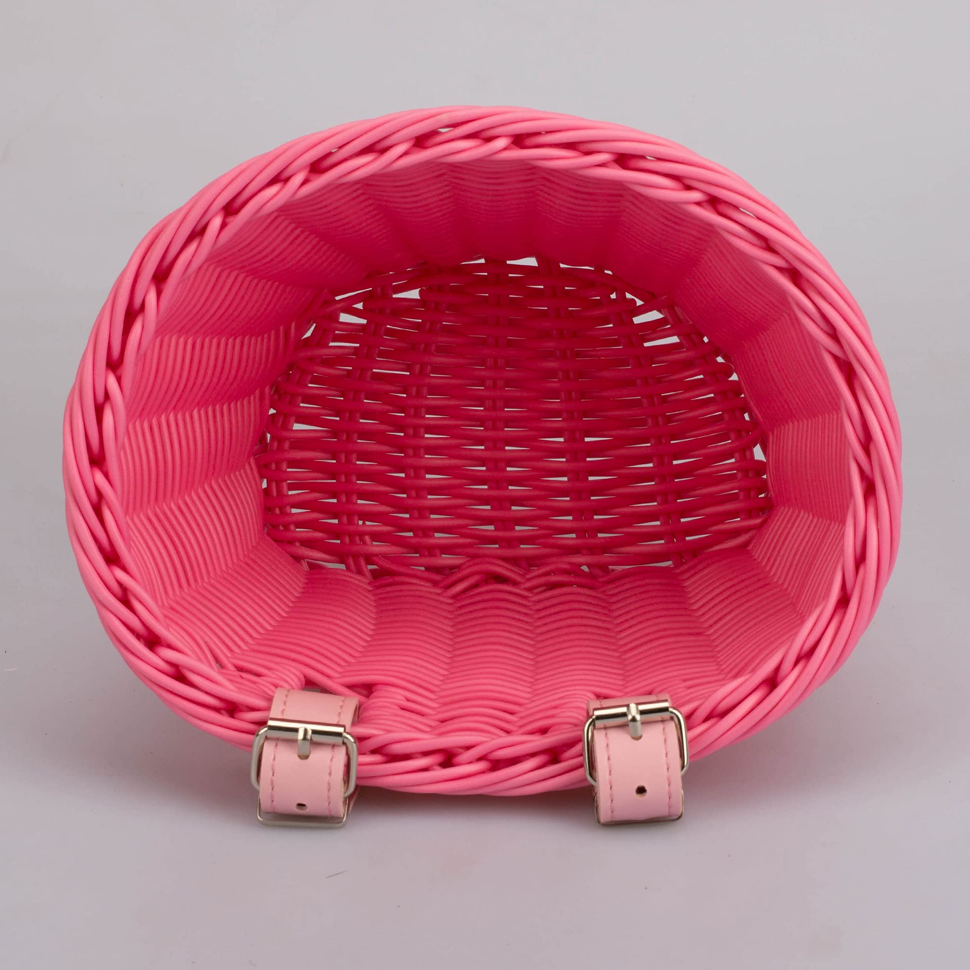 Girls' Front Bike Basket - Small Woven Wicker Cruiser Bicycle Basket with Handlebar Streamers & Bell - Kids Bike Accessories for Boys & Girls Ages 3-13 - Perfect for School, Park Rides & Family Cycling Adventures