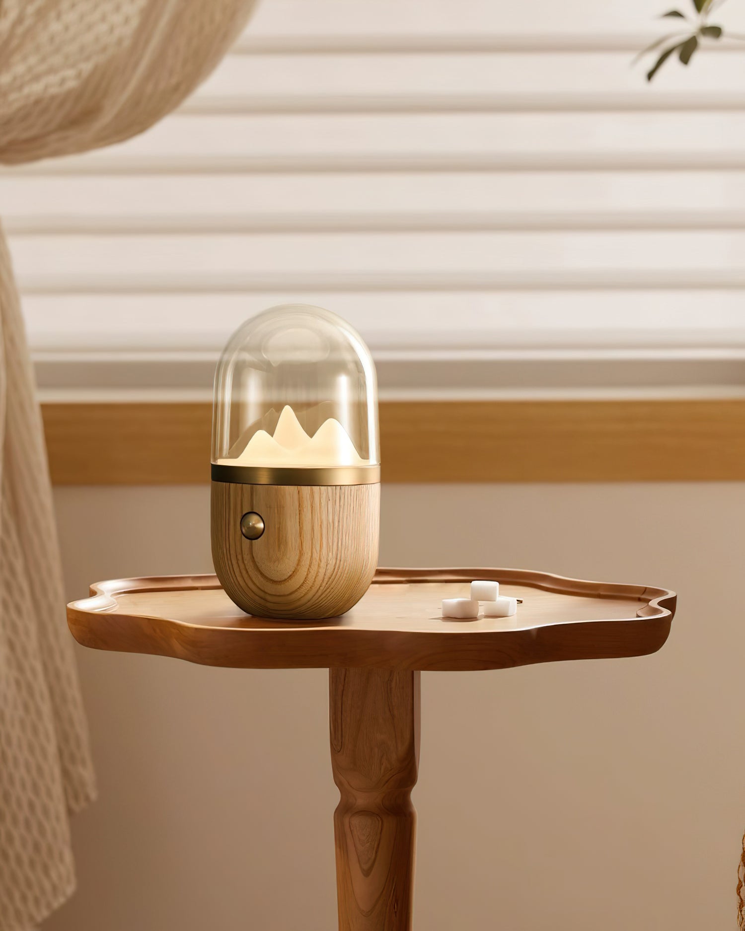 Mountain Peak Night Table Lamp - Modern LED Bedside Lamp with Touch Control, Warm White Light for Bedroom, Living Room, and Office Decor - Perfect for Reading, Relaxing, and Creating Cozy Ambiance