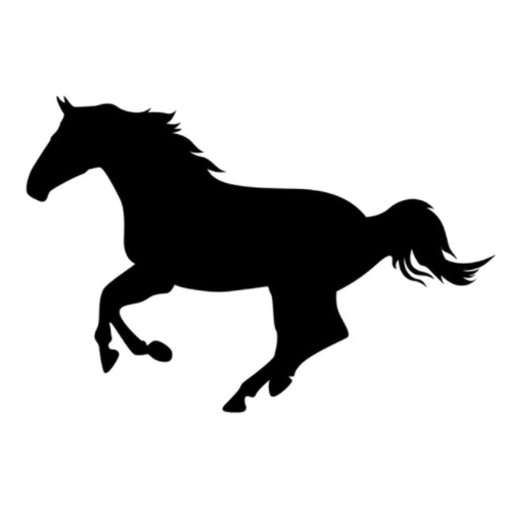 3PCS Black Horse Running Car Stickers - 14cm x 9.5cm Decorative Decals for Cars, Trucks, and Motorcycles - Perfect for Outdoor Enthusiasts and Animal Lovers