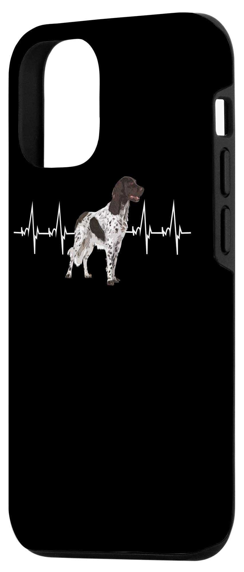 iPhone 12/12 Pro Cute Small Münsterländer Dog Pattern Phone Case with Heartbeat Design - Perfect for Pet Lovers & Daily Use