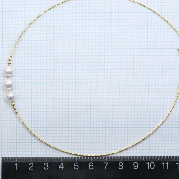 18K Yellow Gold Pearl Necklace for Women - Elegant Cultured Pearl Jewelry Gift for Bridesmaids, Anniversary & Special Occasions