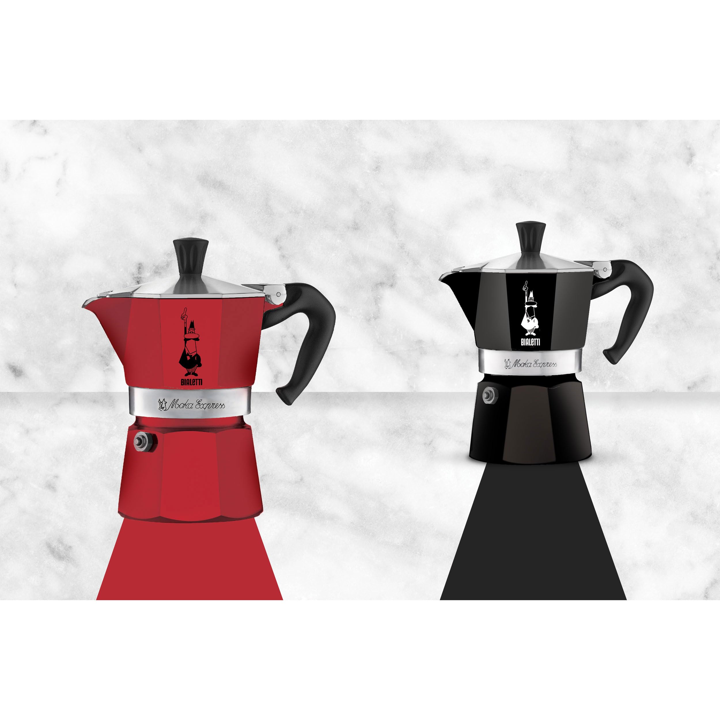 Bialetti Moka Pot 6 Cup (250ml) - Classic Stovetop Espresso Maker for Authentic Italian Coffee, Aluminum, Black - Perfect for Home Brewing & Gifts